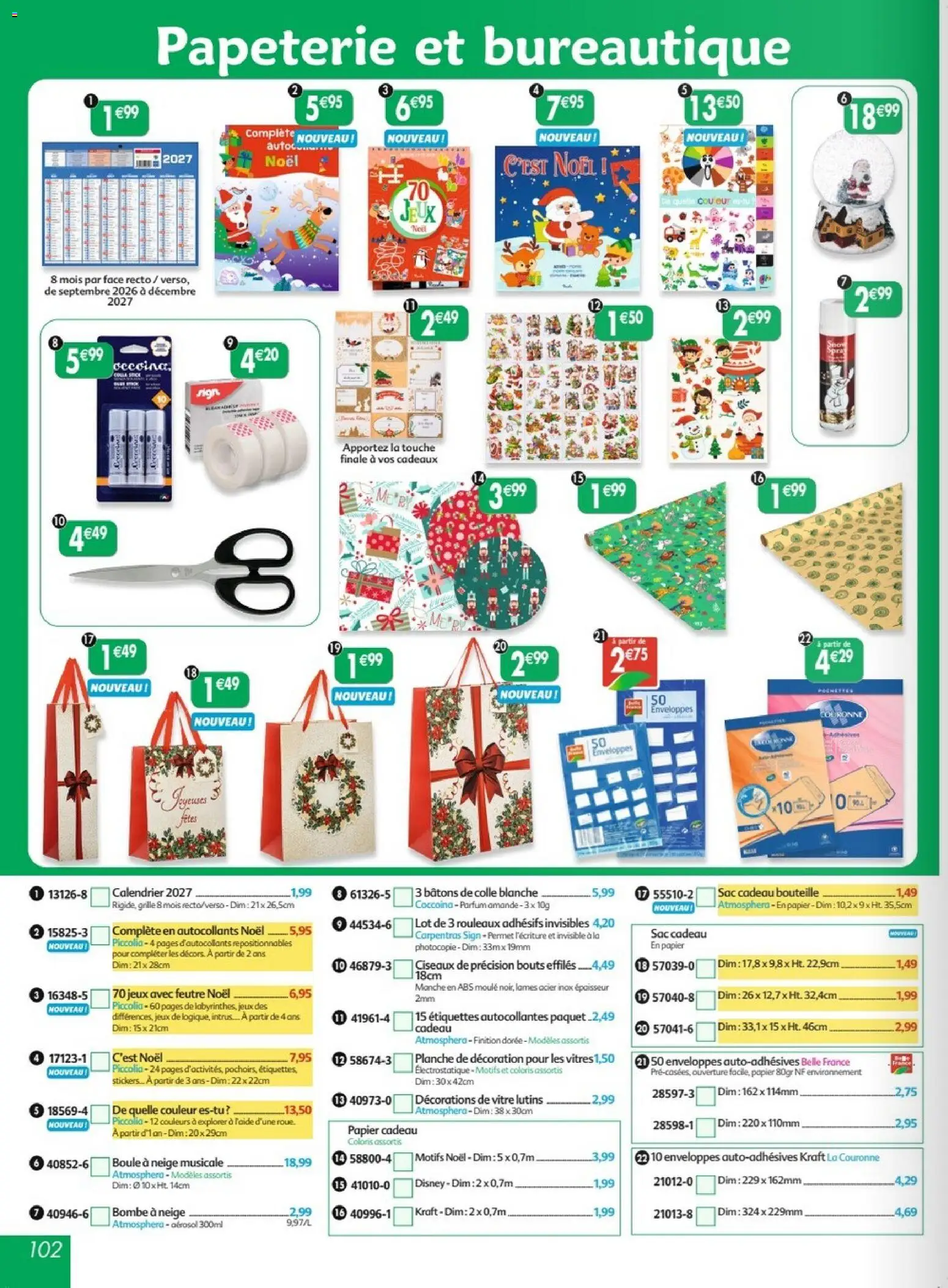 Prévisualisation de Maximo catalogue epicerie du magasin Maximo formulaire valide 26/10/2026 - Calendrier, Décoration, Amande, Autocollants, Ciseaux, Bouteille, Sac cadeau, Boule à neige