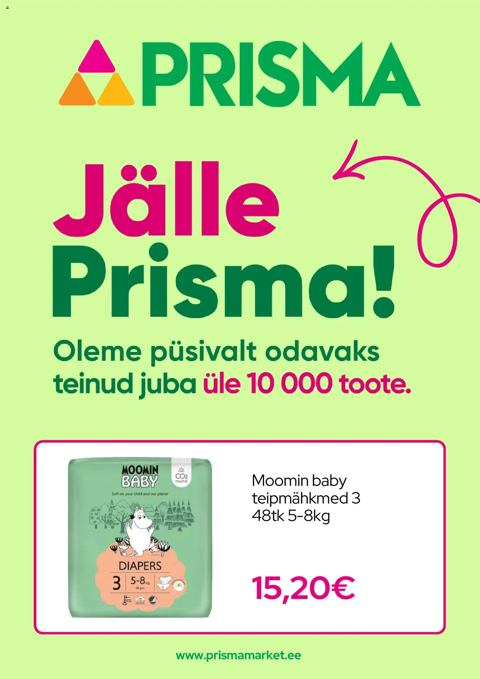 Prisma kliendilehe eelvaade alates 01.05.2026
