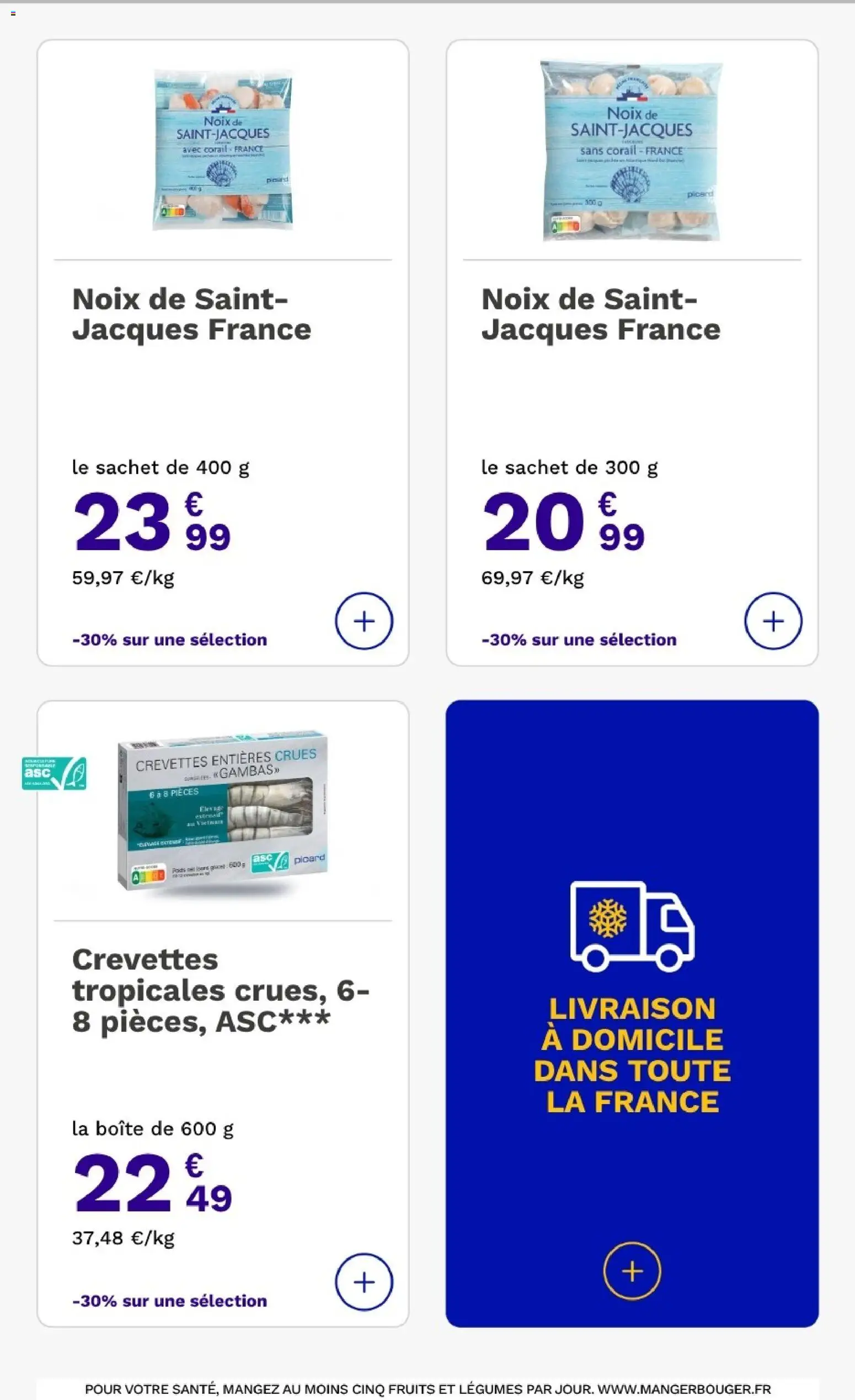 Prévisualisation de Picard catalogue du magasin Picard formulaire valide 31/08/2026 - Fruits, Noix, Noix de saint jacques, Crevettes