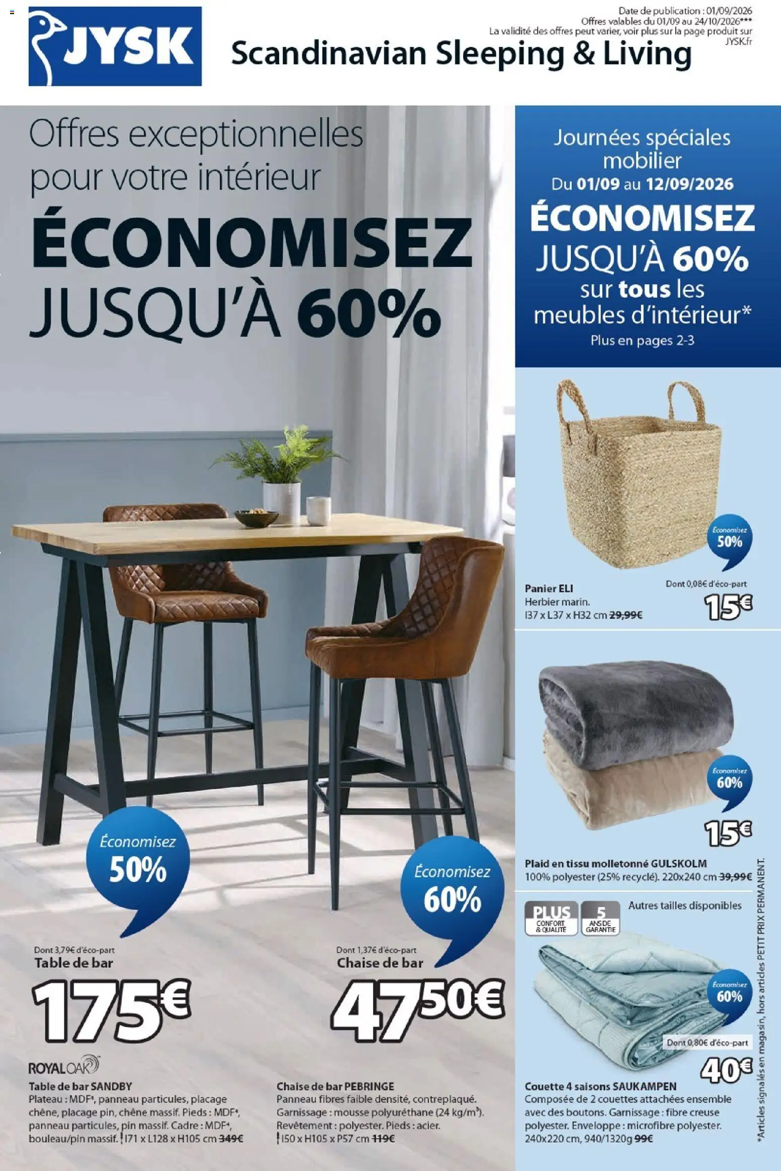 Prévisualisation de Jysk catalogue du magasin Jysk formulaire valide 01/09/2026