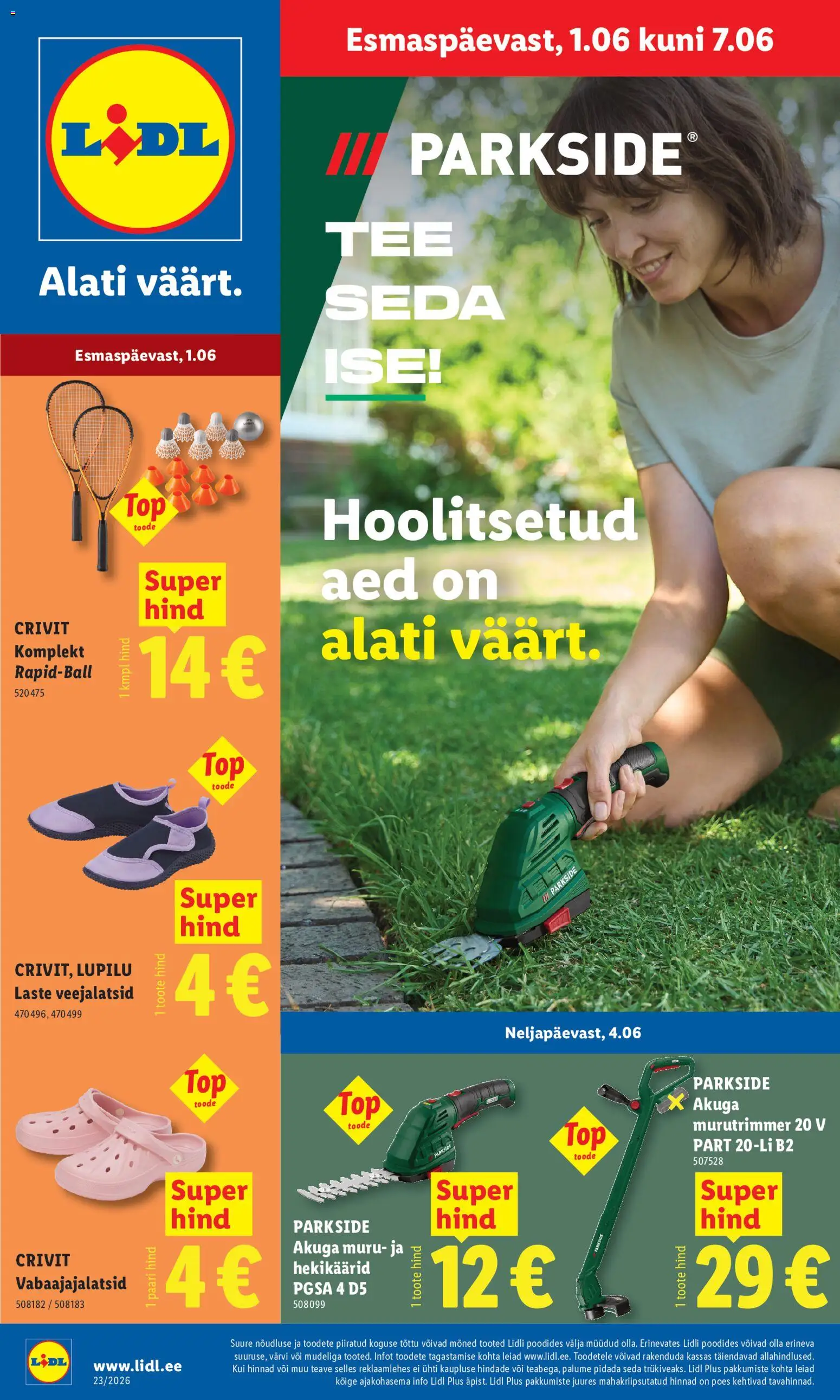 Lidl kliendilehe eelvaade alates 01.06.2026