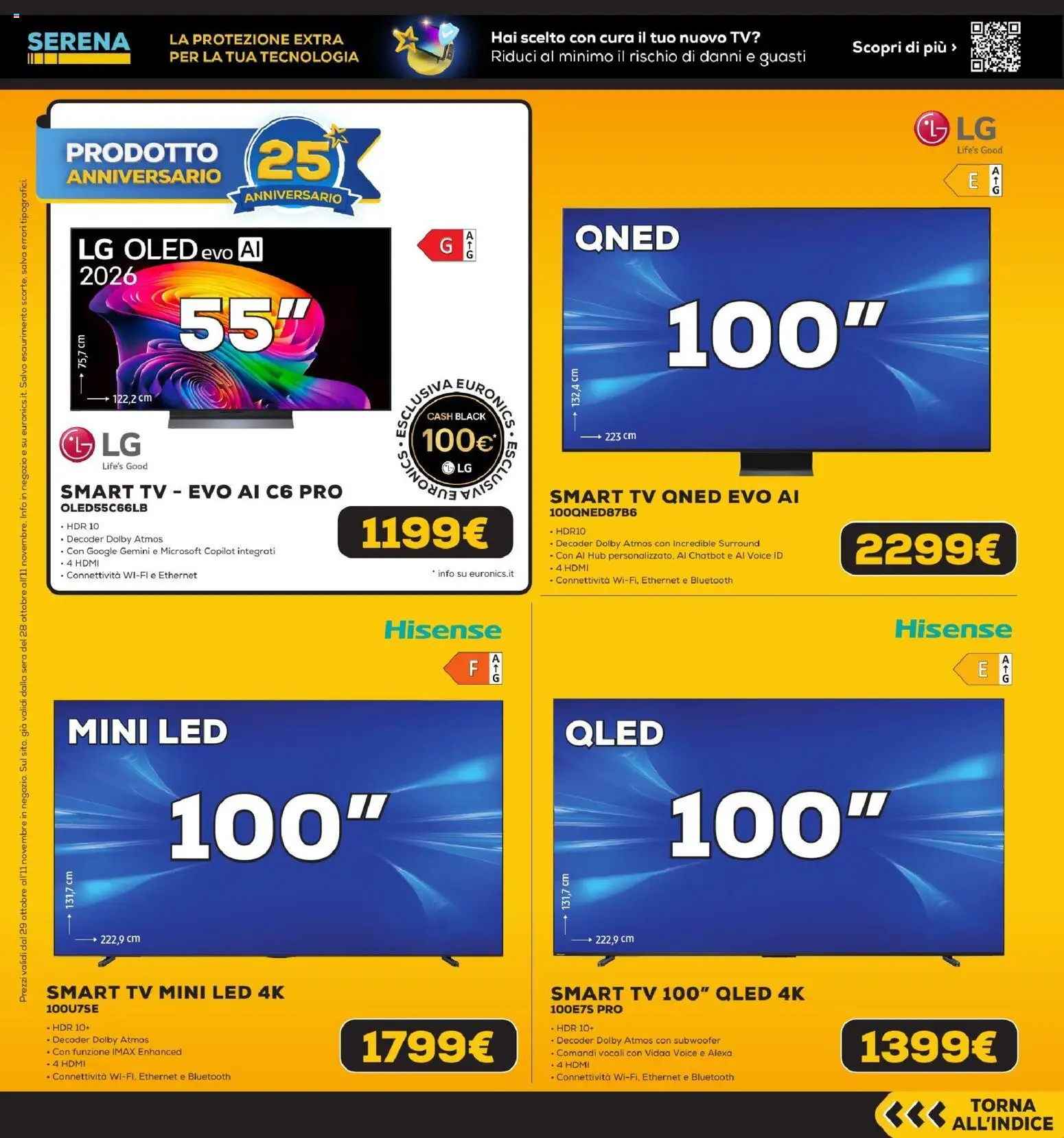 Anteprima dell'opuscolo Euronics Black Friday dal negozio Euronics valido da 29/10/2026 - TV, smart TV, Decoder