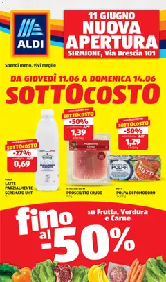 Anteprima dell'opuscolo Aldi volantino Nuova Apertura Sirmione dal negozio Aldi valido da 11/06/2026