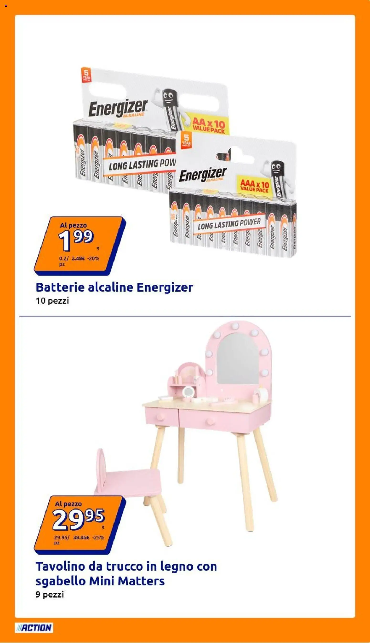 Anteprima dell'opuscolo Action volantino dal negozio Action valido da 21/10/2026 - Sgabello, Trucco, Tavolino, Batterie