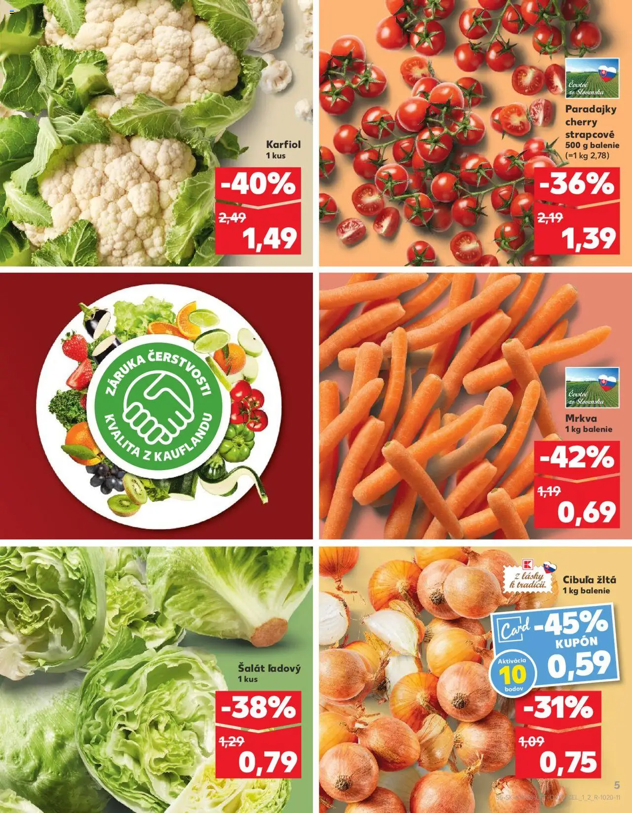 Náhľad Kaufland letáku platného od 04.09.2025 - Šalát, Paradajky, Karfiol, Mrkva, Cibuľa