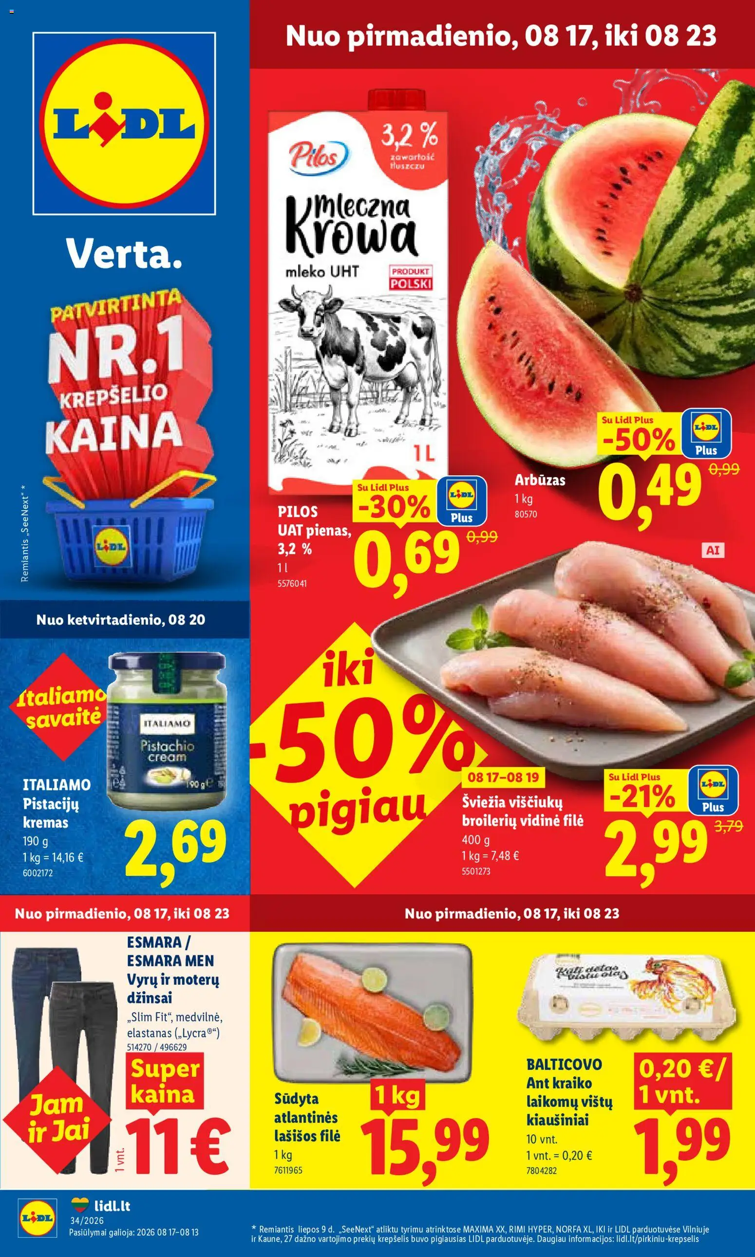LIDL parduotuvės leidinio LIDL leidinys galiojančio nuo 2026.08.17 peržiūra