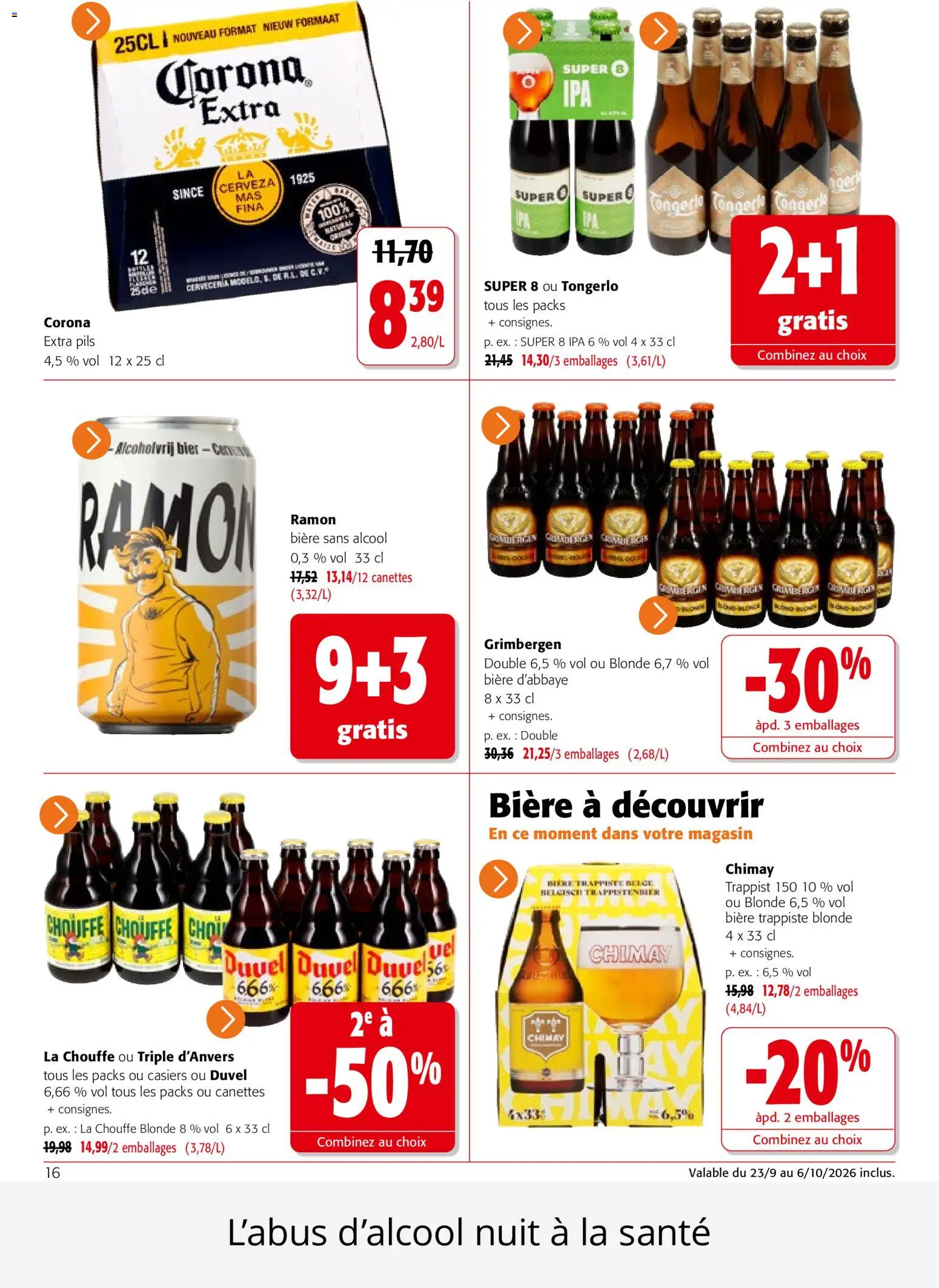 Prévisualisation de Colruyt catalogue du magasin Colruyt formulaire valide 23/09/2026 - Bière, Bière sans alcool, Bière d’abbaye, Alcool