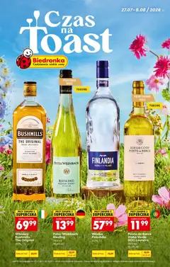 Pogląd gazetki "Biedronka gazetka - Czas na toast" ze sklepu Biedronka ważnej od 27.07.2026