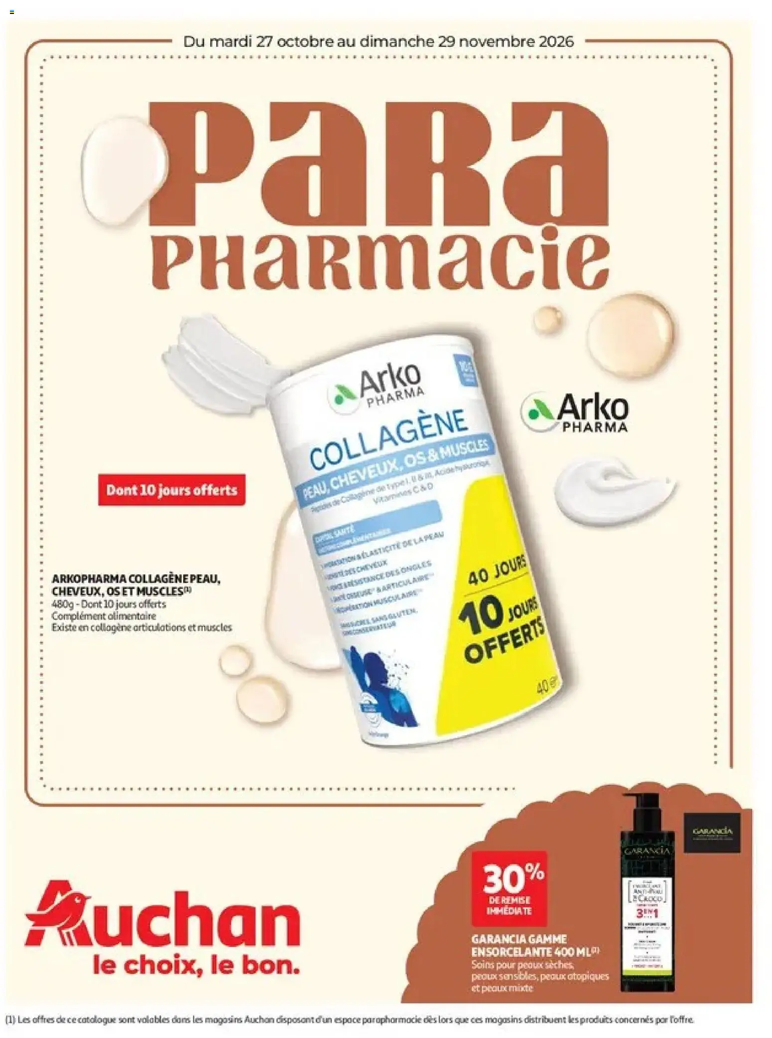 Prévisualisation de Auchan Parapharmacie, beauté du magasin Auchan formulaire valide 27/10/2026