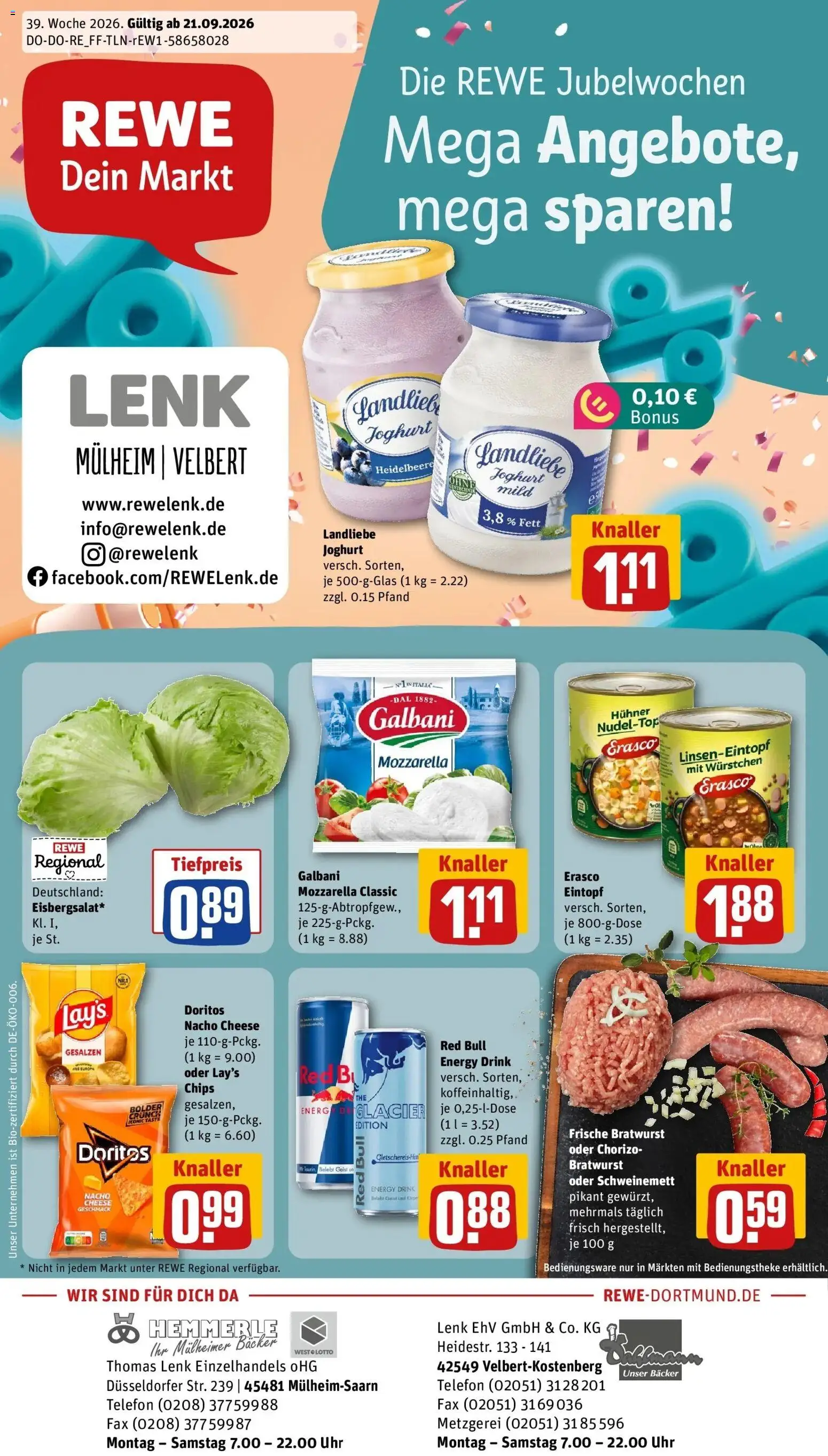 Vorschau von dem Prospekt des Geschäftes Rewe, gültig ab dem 21.09.2026