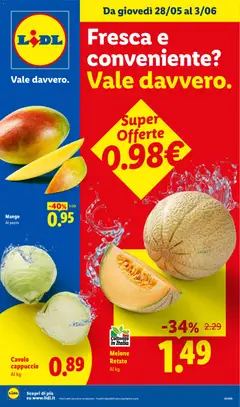 Anteprima dell'opuscolo Lidl volantino Fresca e conveniente dal negozio Lidl valido da 28/05/2026
