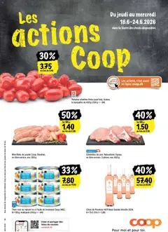 Vorschau des Merkblatts Coop aktionen FR vom Shop Coop gültig von 18.06.2026 bis 24.06.2026