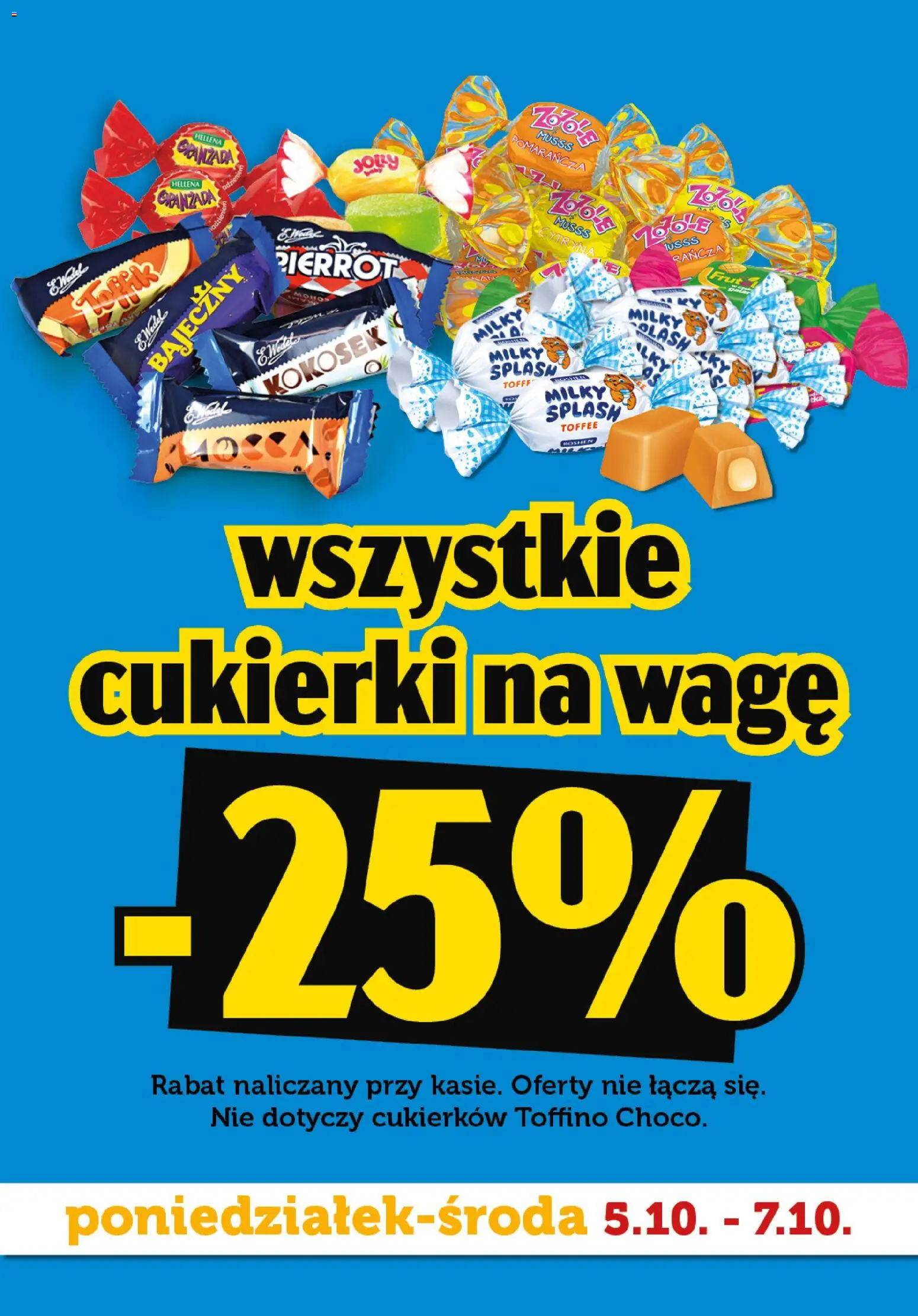 Pogląd gazetki "Topaz gazetka - Superstart tygodnia" ze sklepu Topaz ważnej od 05.10.2026 - Cukierki, Cytryna, Cukierki na wagę