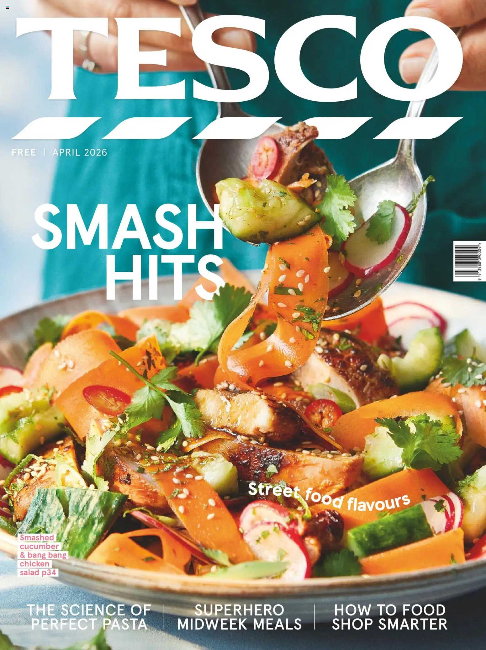 Preview of Tesco Tesco - Magazine - April 2026 valid from 01/04/2026 - Chicken, Pasta, Salad, Cucumber