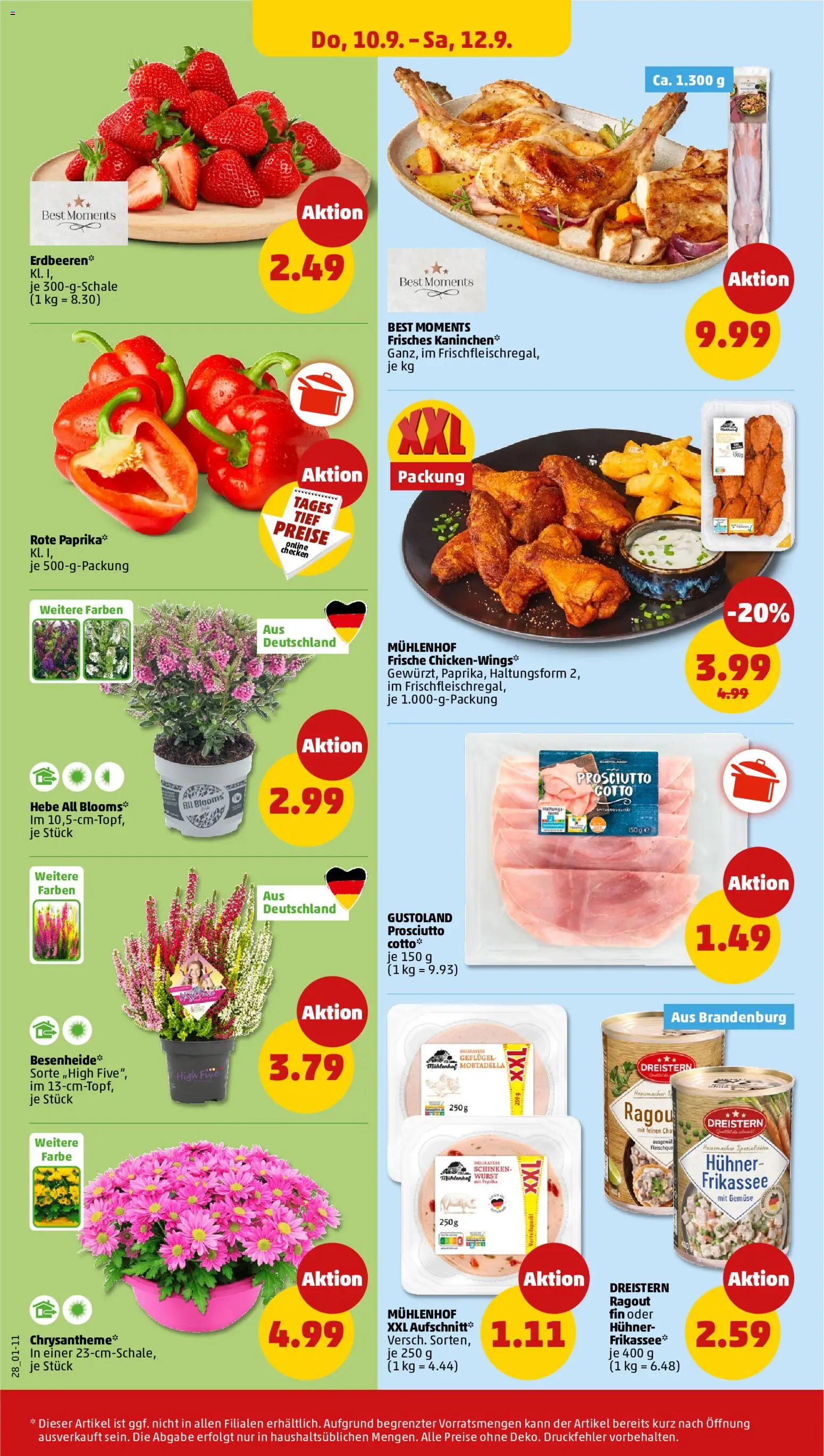 Vorschau von dem Prospekt des Geschäftes Penny, gültig ab dem 07.09.2026 - Wurst, Erdbeeren, Kaninchen, Gemüse, Paprika, Spezialitäten, Rote Paprika