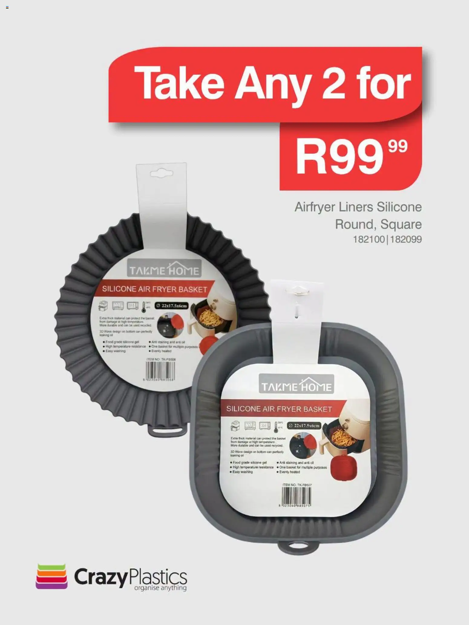 Preview of Crazy Plastics flyer valid from 24/06/2026 - Air fryer, Oil, Silicone, Basket, Fryer