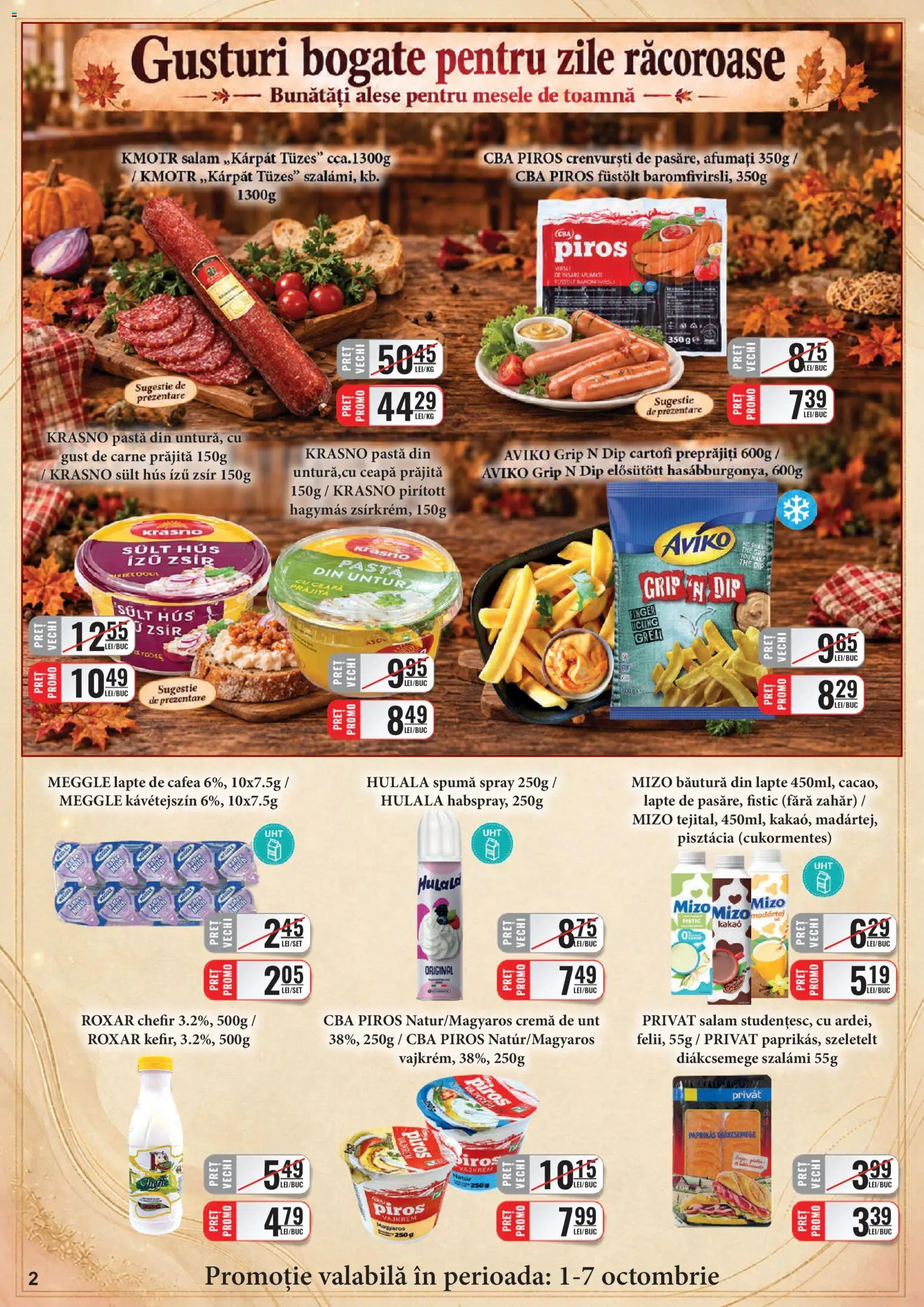 Previzualizarea de cataloage: CBA CBA Catalog valabil de la 01.10.2026 - Fistic, Unt, Salam, Ceapă, Cremă, Zahăr, Cartofi, Crenvurști