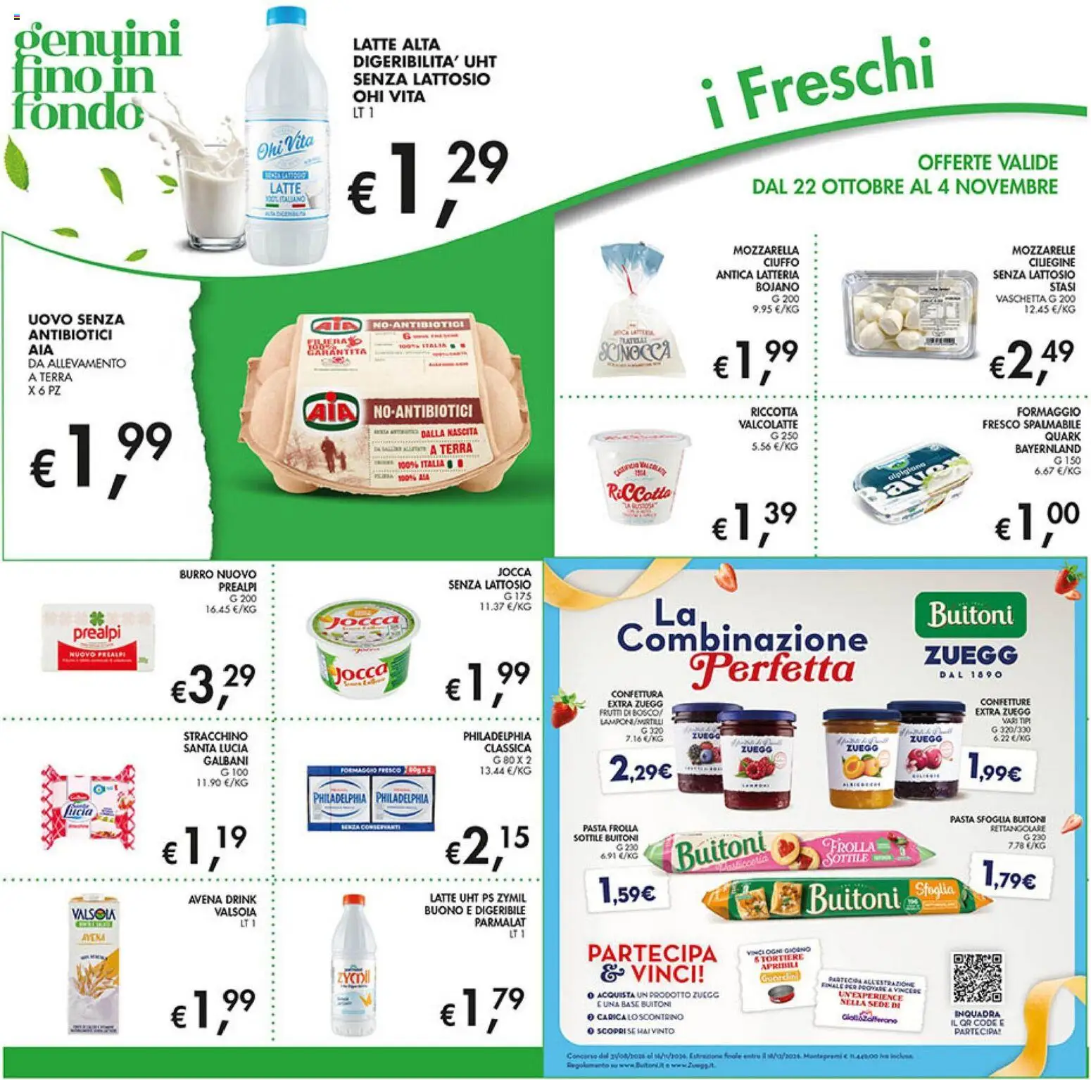 Anteprima dell'opuscolo Coal volantino dal negozio Coal valido da 22/10/2026 - Pasta, Pasta frolla, Latte, Terra, Mozzarella, Stracchino, Burro, Senza lattosio