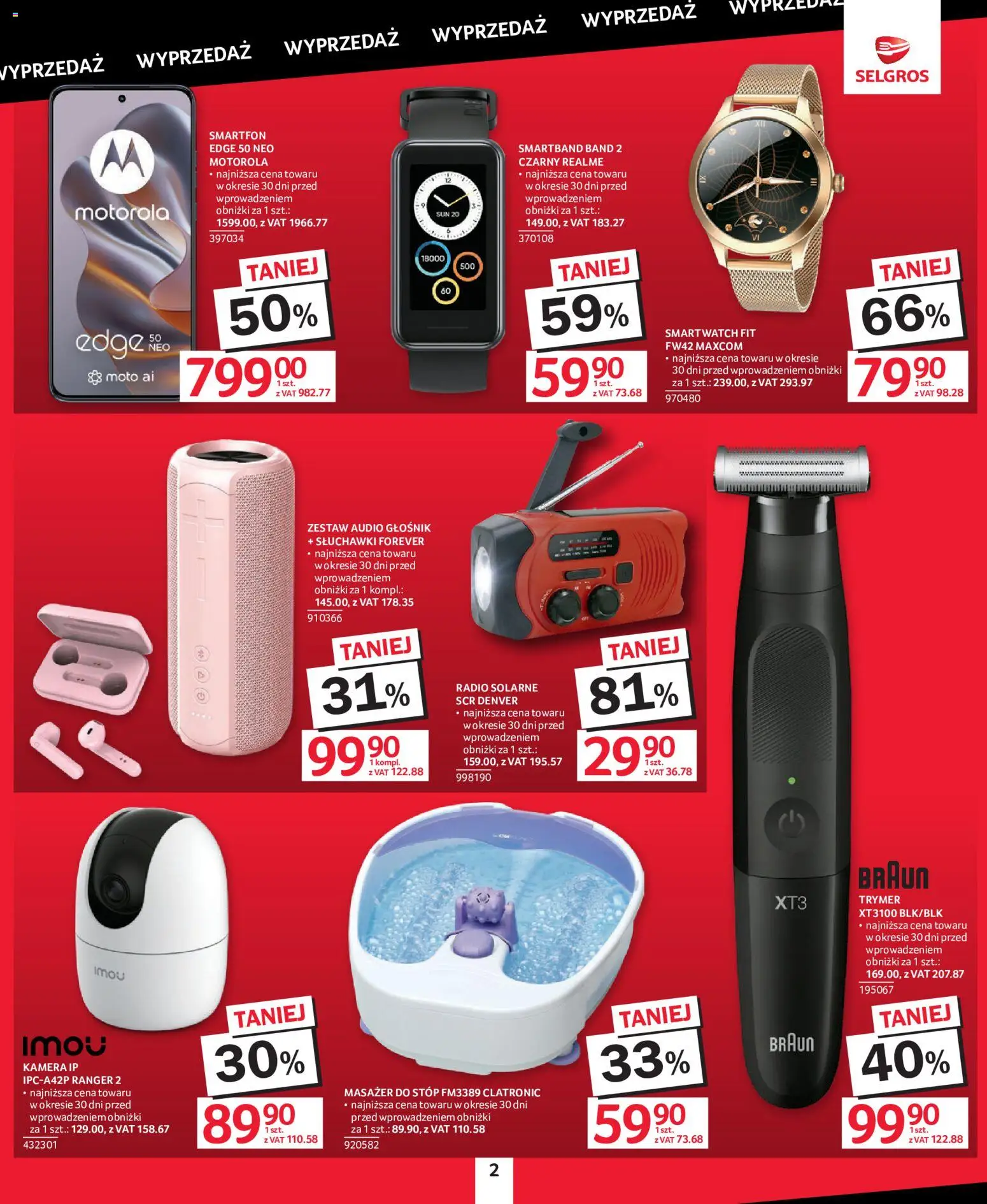 Pogląd gazetki "Selgros cash&carry gazetka - Totalna Wyprzedaż" ze sklepu Selgros cash&carry ważnej od 22.10.2026 - Smartwatch, Radio, Słuchawki, Smartfon, Masażer, Głośnik, Smartband, Audio