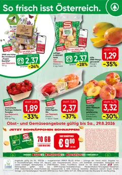 Vorschau der Angebote: Spar Spar Obst & Gemüse gültig ab 24.08.2026