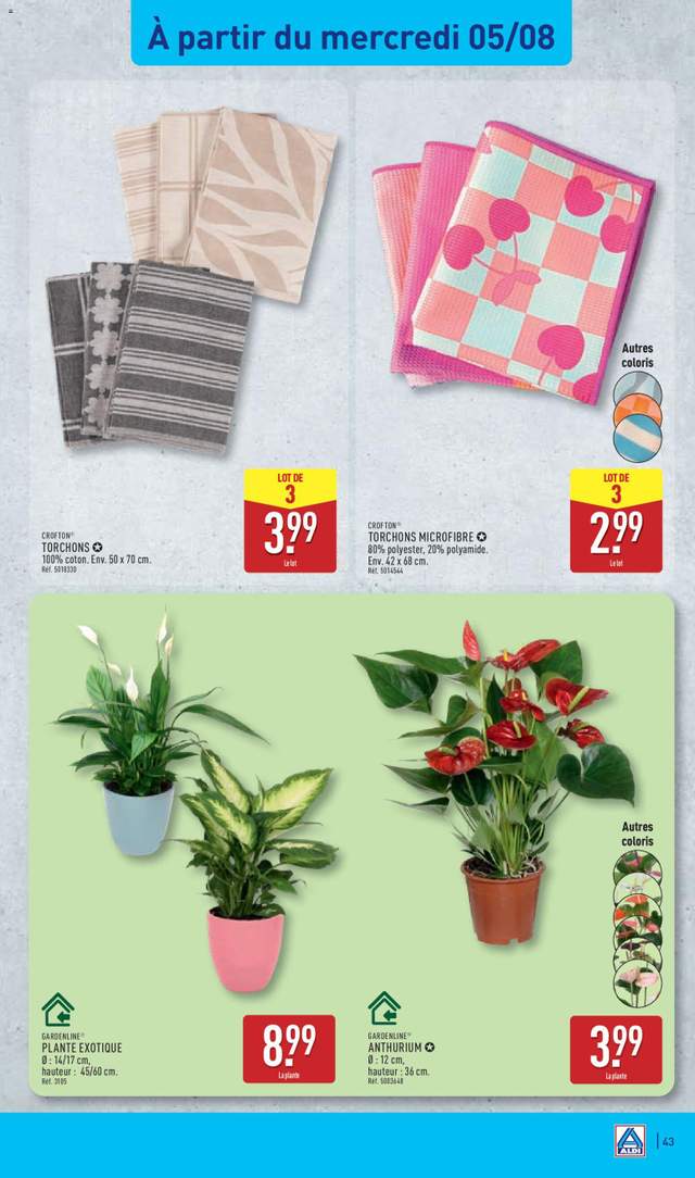 Nouveau catalogue Aldi à partir du 04/08