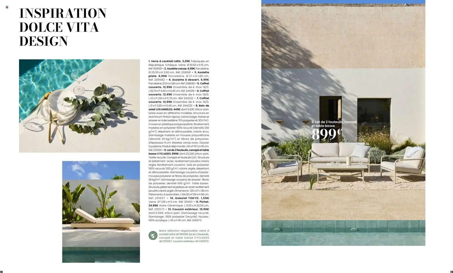 Prévisualisation de Maisons du Monde catalogue du magasin Maisons du Monde formulaire valide 02/09/2026 - Table basse, Cocktail, Matelas, Table, Bain de soleil, Assiette, Mousse, Plateau