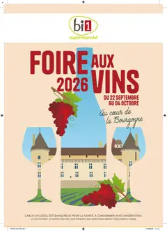 Prévisualisation de bi1 Foire aux vins 2026 du magasin bi1 formulaire valide 22/09/2026