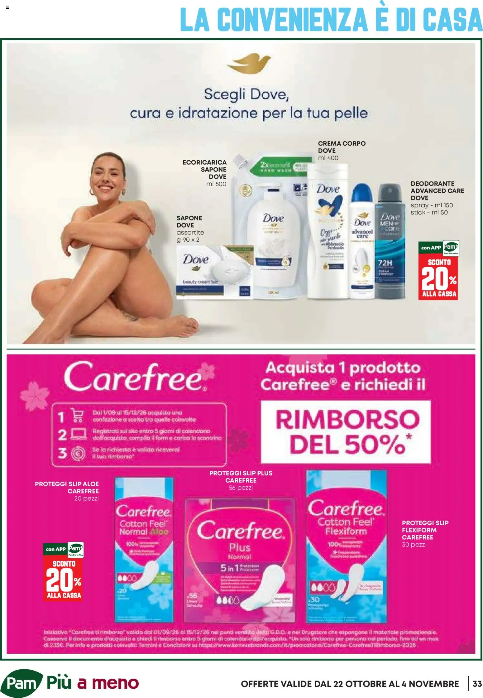 Anteprima dell'opuscolo PAM volantino Occasioni Extra dal negozio PAM valido da 22/10/2026 - Crema, Deodorante, Sapone, Slip, Proteggi slip