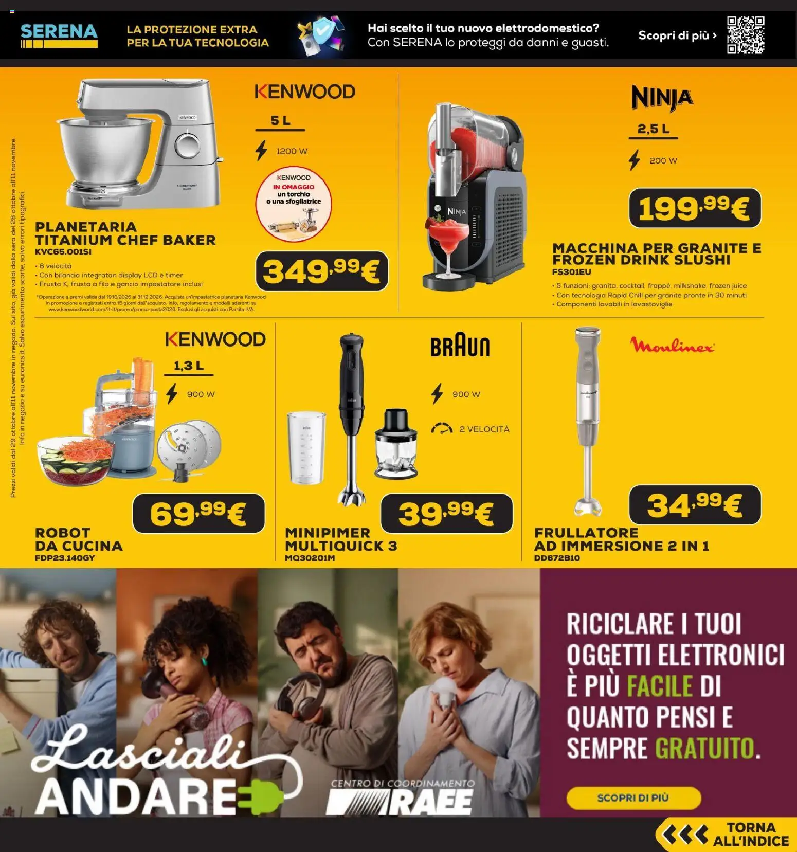 Anteprima dell'opuscolo Euronics Black Friday dal negozio Euronics valido da 29/10/2026 - Lavastoviglie, Bilancia, Robot, Frullatore, Frullatore ad immersione