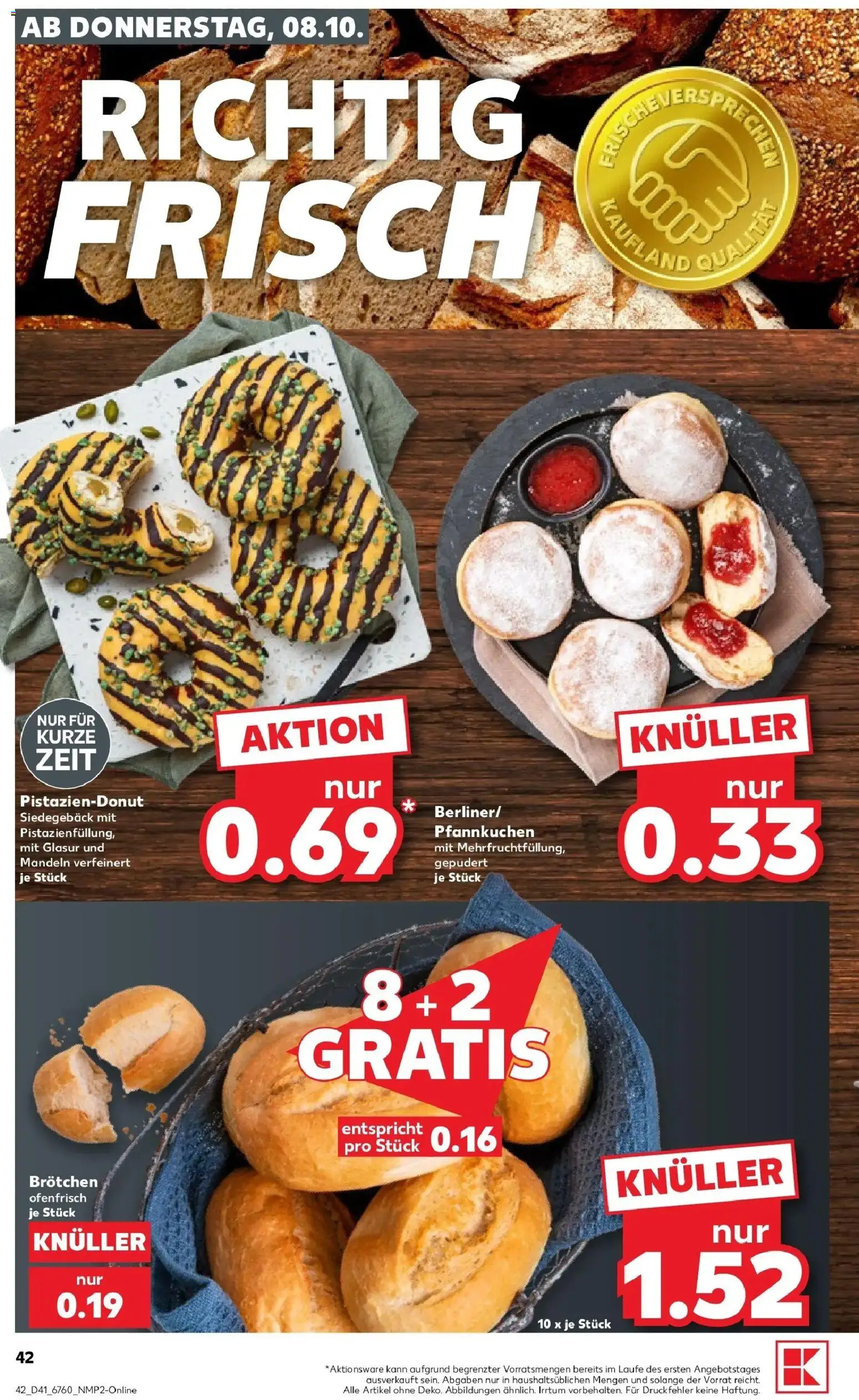 Vorschau von dem Prospekt des Geschäftes Kaufland, gültig ab dem 08.10.2026 - Pfannkuchen, Mandeln