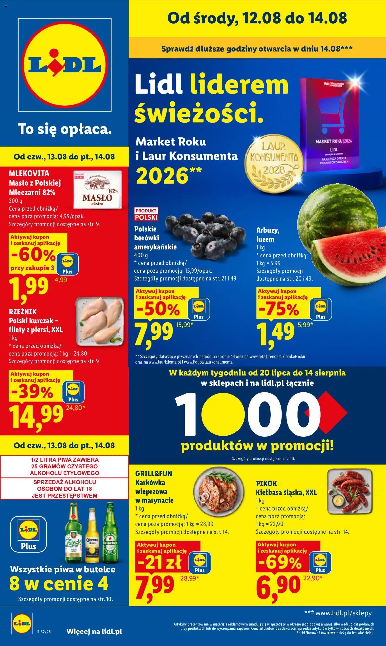 Náhled nabídky: Lidl Polsko Lidl Polsko leták platný od 12.08.2026 - Máslo, Pikok
