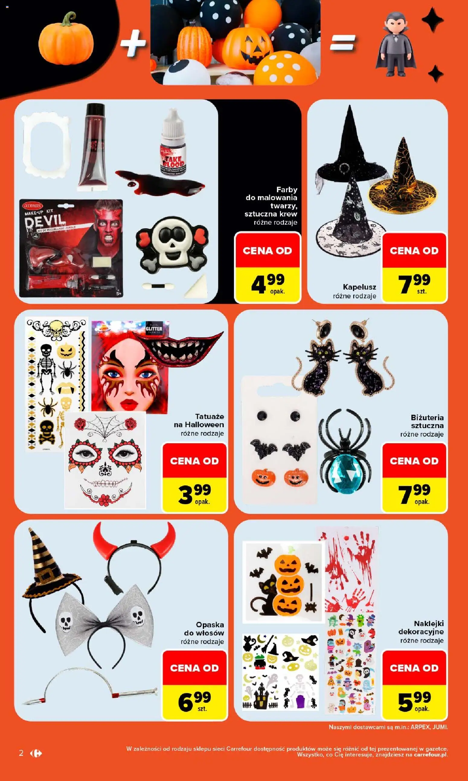 Pogląd gazetki "Carrefour gazetka - Halloween" ze sklepu Carrefour ważnej od 05.10.2026 - Naklejki, Kapelusz