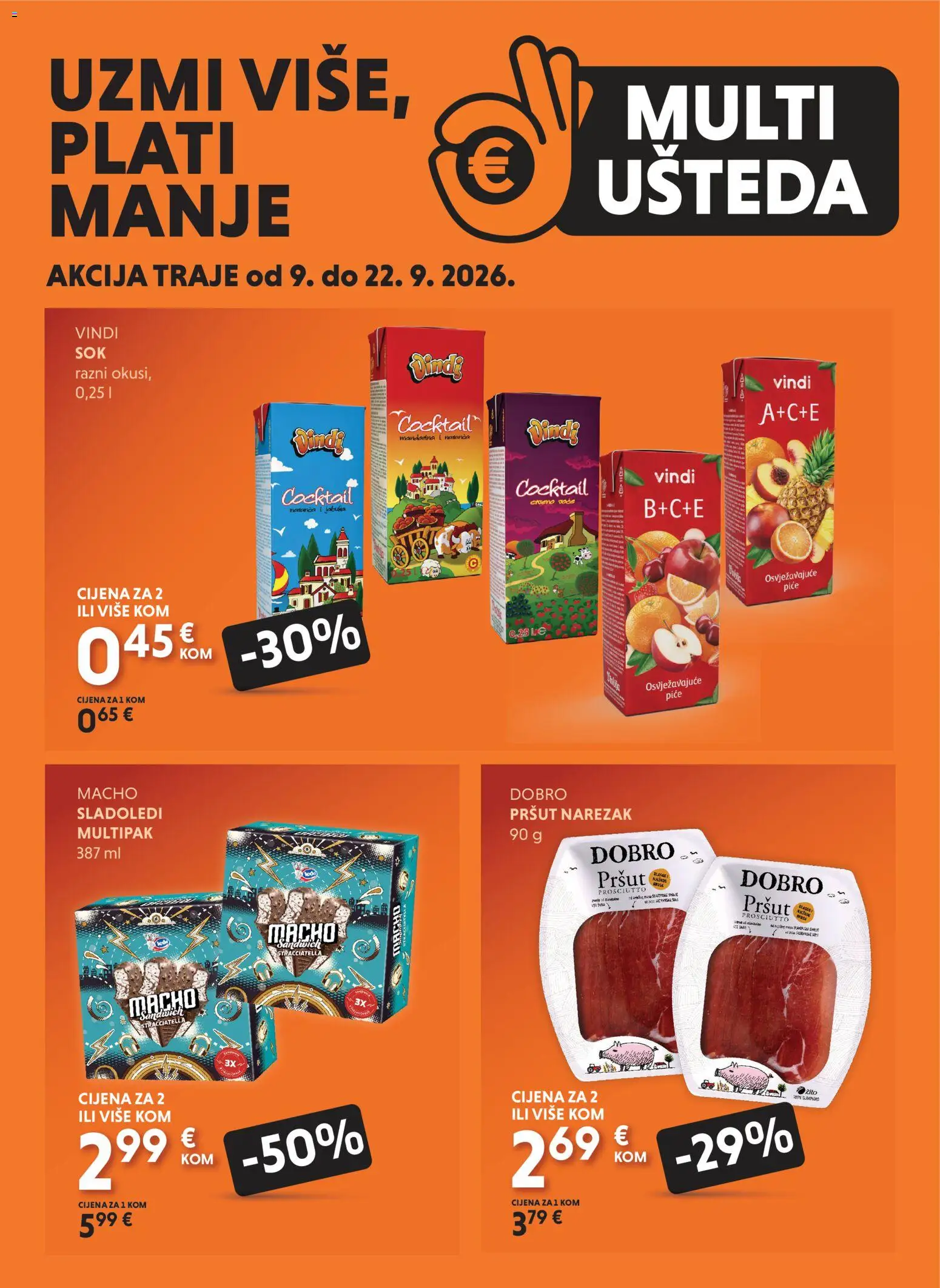 Pregled letka Studenac MultiUšteda trgovine Studenac vrijedi od 09.09.2026