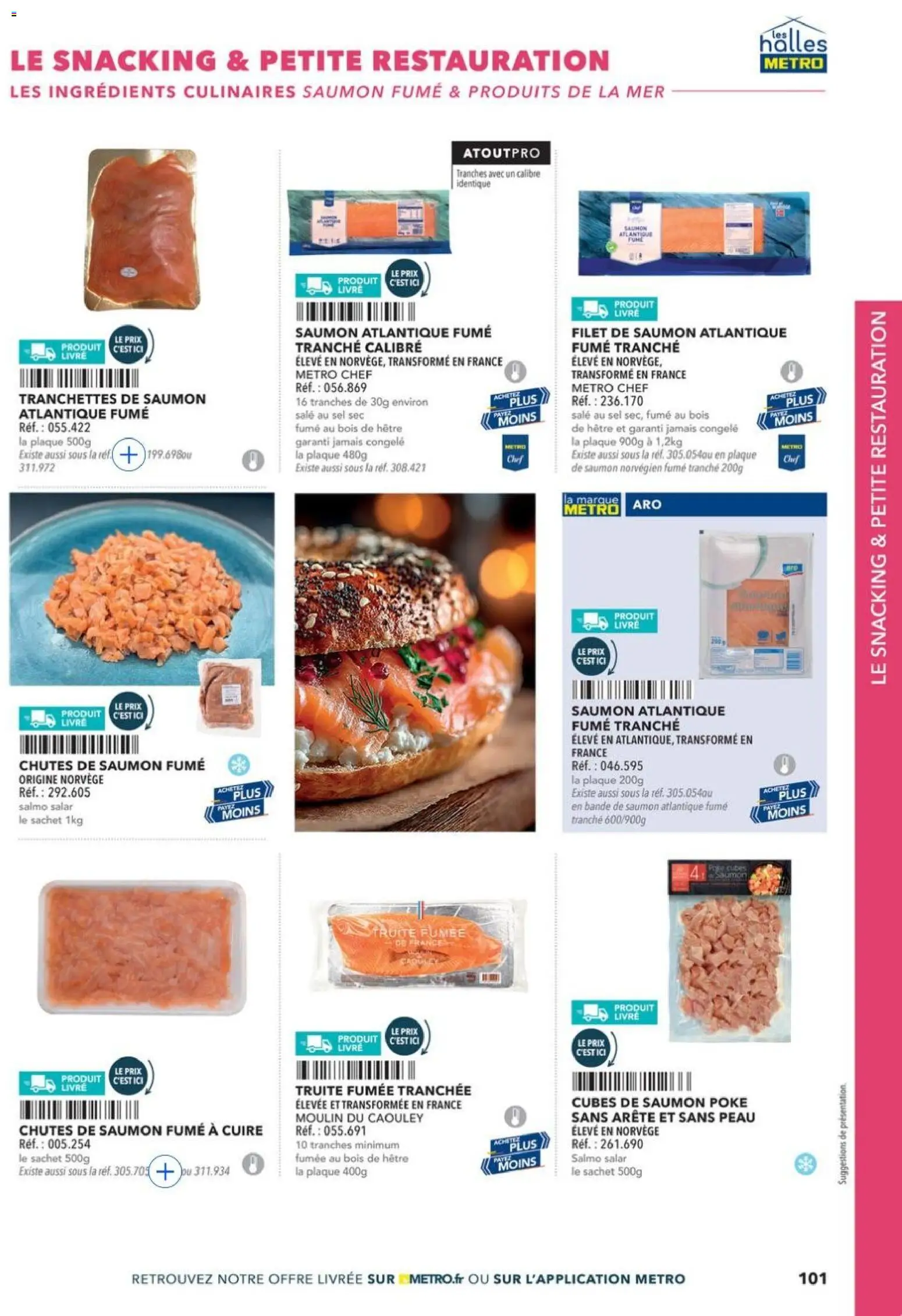 Prévisualisation de Boulangers Pâtissiers du magasin METRO formulaire valide 30/04/2026 - Livre, Saumon, Truite, Saumon fumé, Sel, Truite fumée, Ingrédients, Filet de saumon