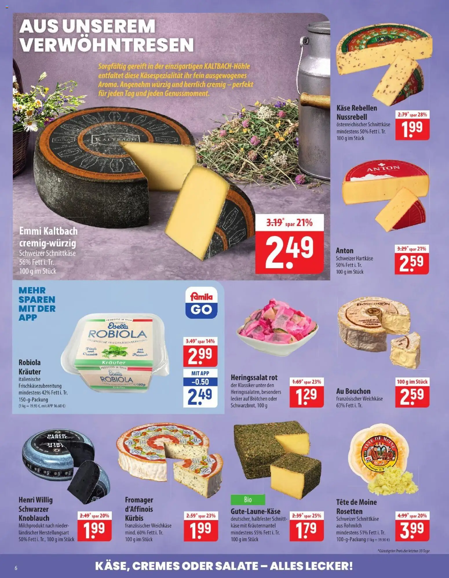 Vorschau von dem Prospekt des Geschäftes Famila, gültig ab dem 26.10.2026 - Käse, Kürbis, Knoblauch, Tisch