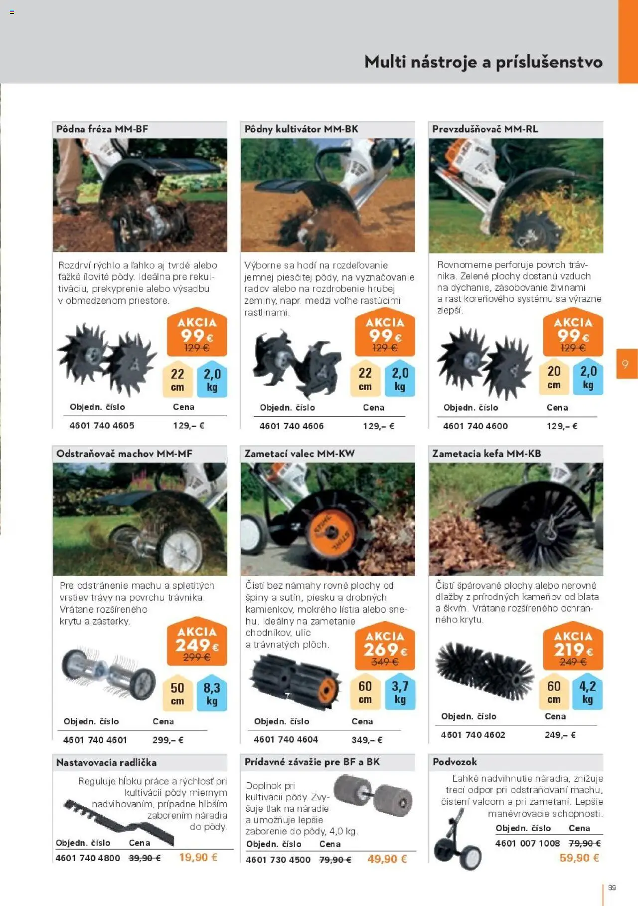 Náhľad STIHL letáku platného od 29.09.2025 - Náradie, Fréza, Kefa