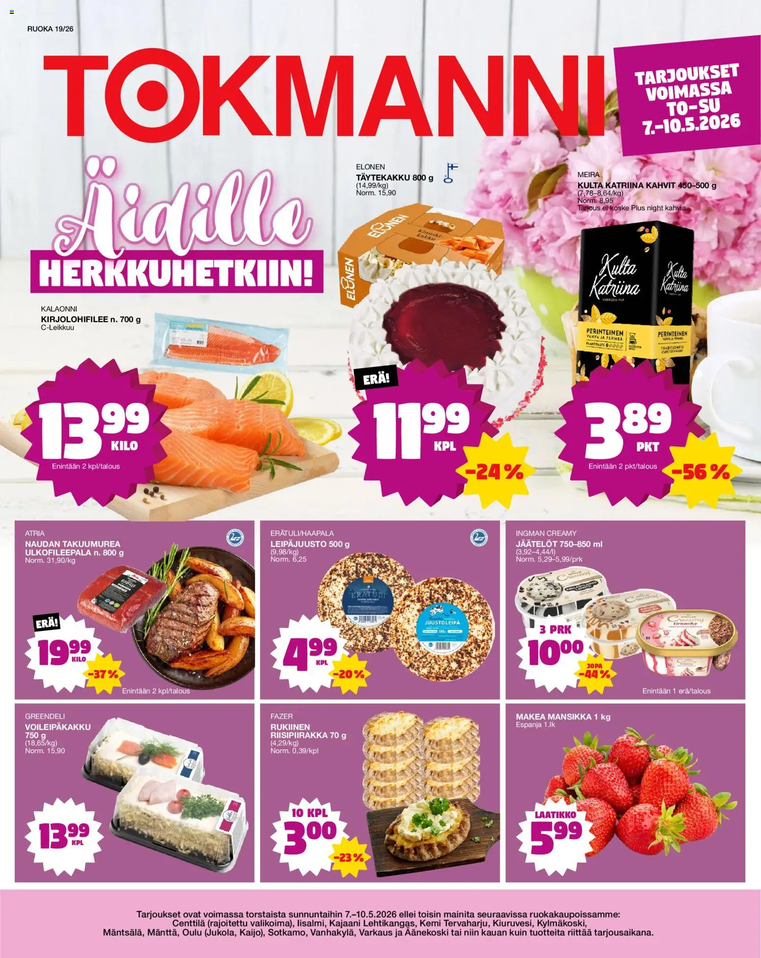 Kaupan Tokmanni Tokmanni ruokatarjoukset esikatselu, voimassa 07/05/2026