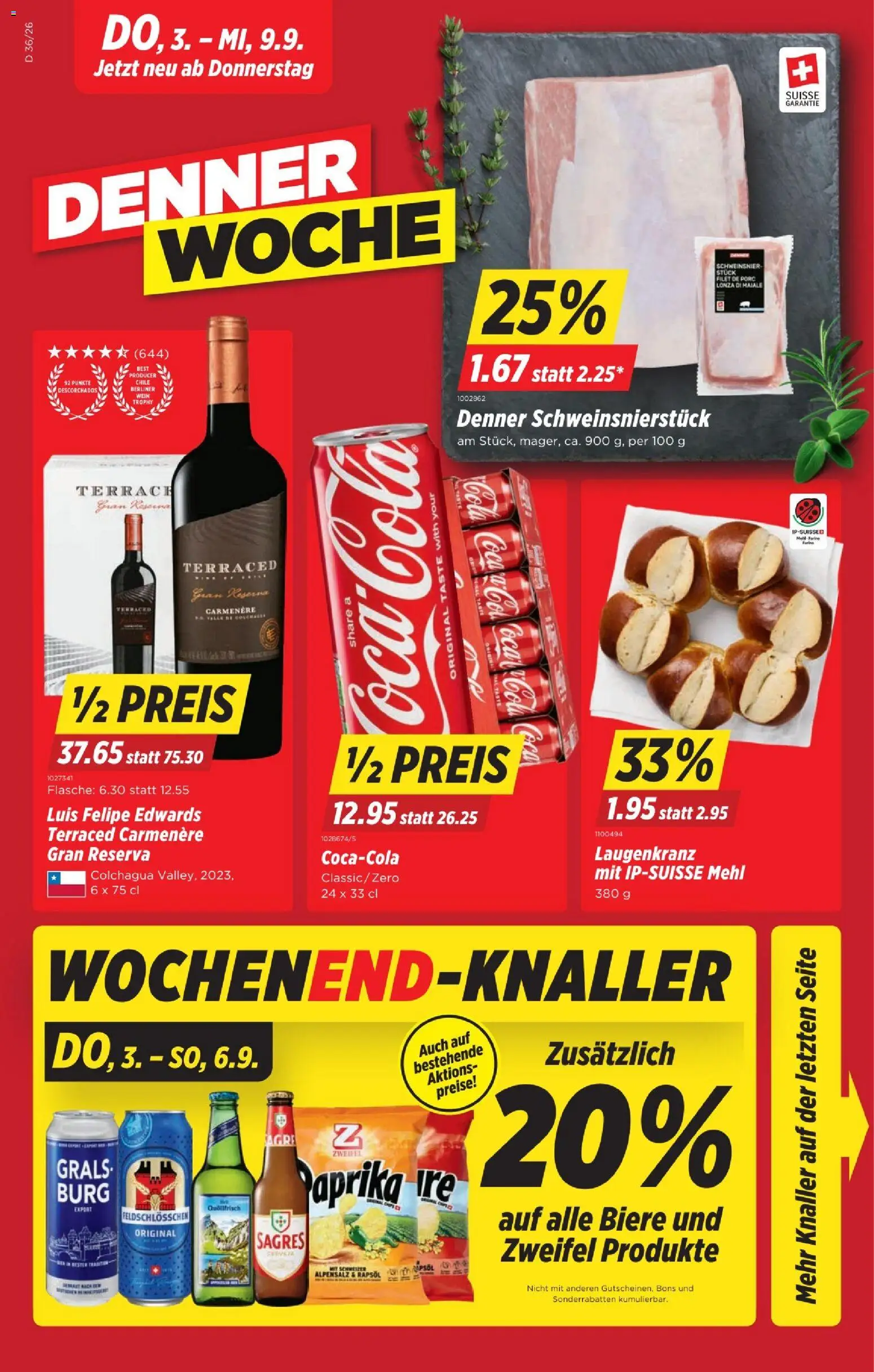 Vorschau des Merkblatts Denner aktionen vom Shop Denner gültig von 03.09.2026 bis 09.09.2026