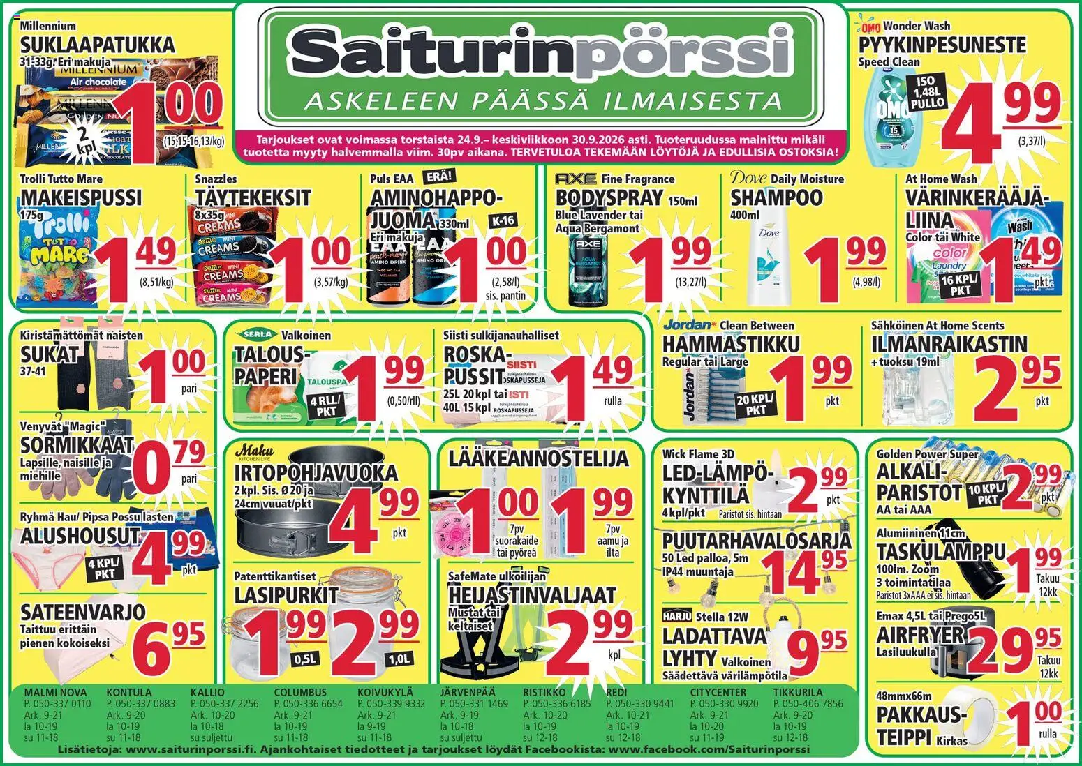 Kaupan Saiturinpörssi Saiturinpörssi tarjoukset esikatselu, voimassa 24/09/2026
