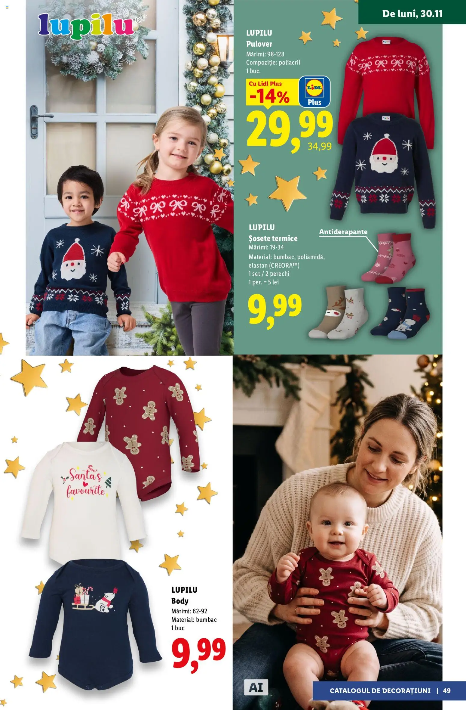 Previzualizarea de cataloage: Lidl Lidl Catalog Decorațiuni valabil de la 05.11.2026 - Sport, Body, Pulover, Plus, Șosete
