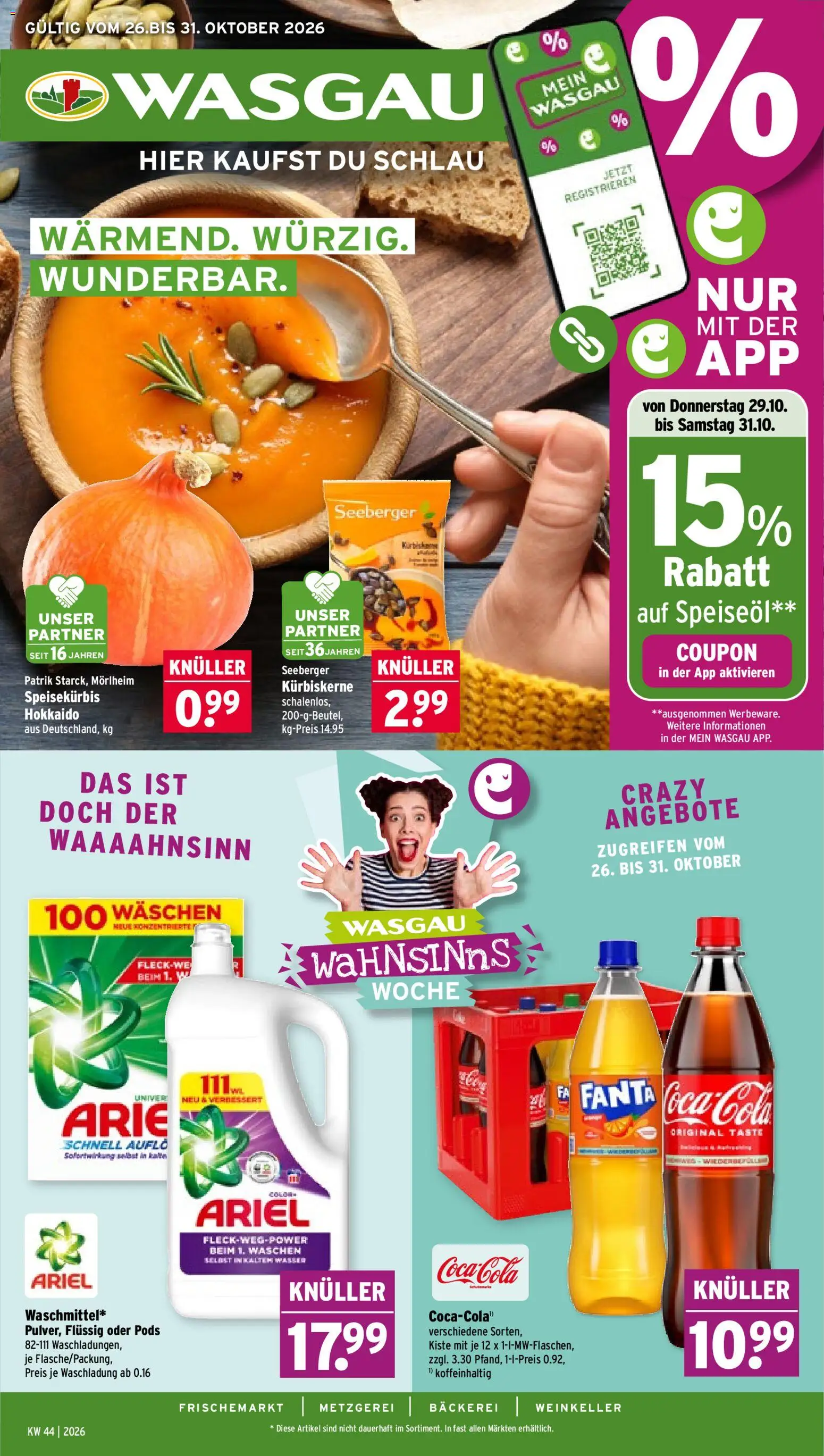 Vorschau von dem Prospekt des Geschäftes Wasgau, gültig ab dem 26.10.2026