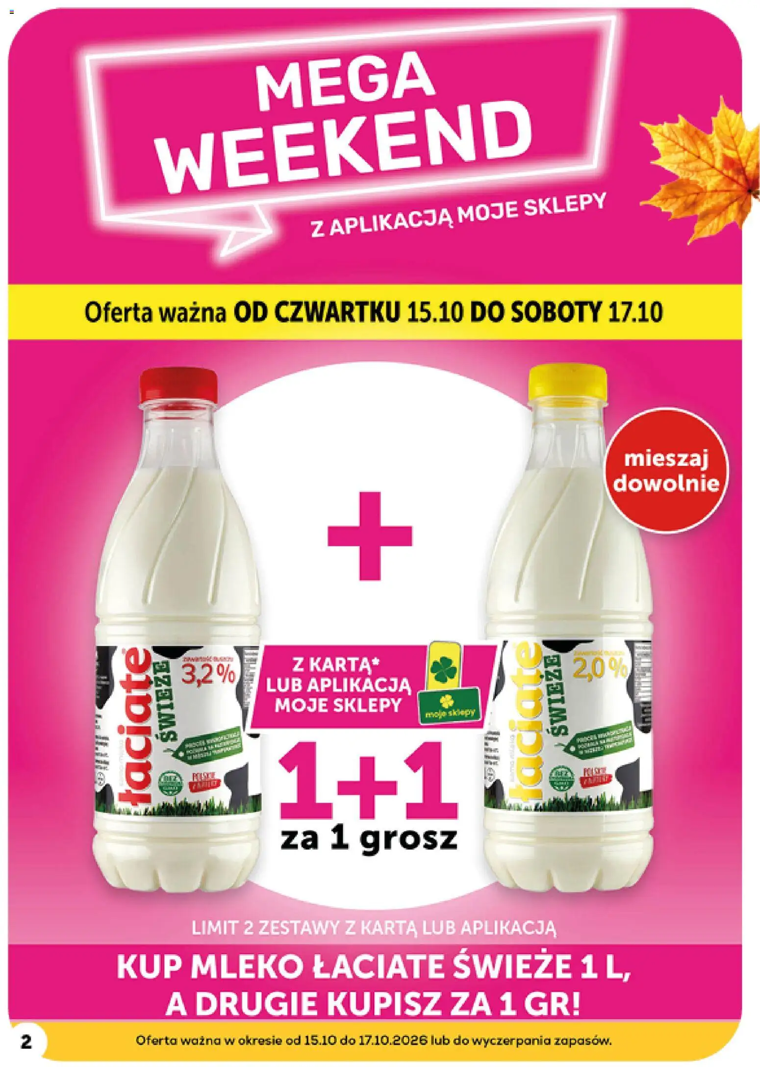 Pogląd gazetki "ABC gazetka - Minimarket" ze sklepu ABC ważnej od 15.10.2026 - Mleko, Karta