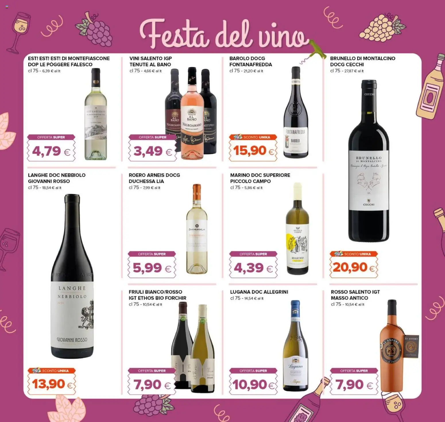 Anteprima dell'opuscolo Oasi volantino Zagarolo dal negozio Oasi valido da 22/10/2026 - Vino