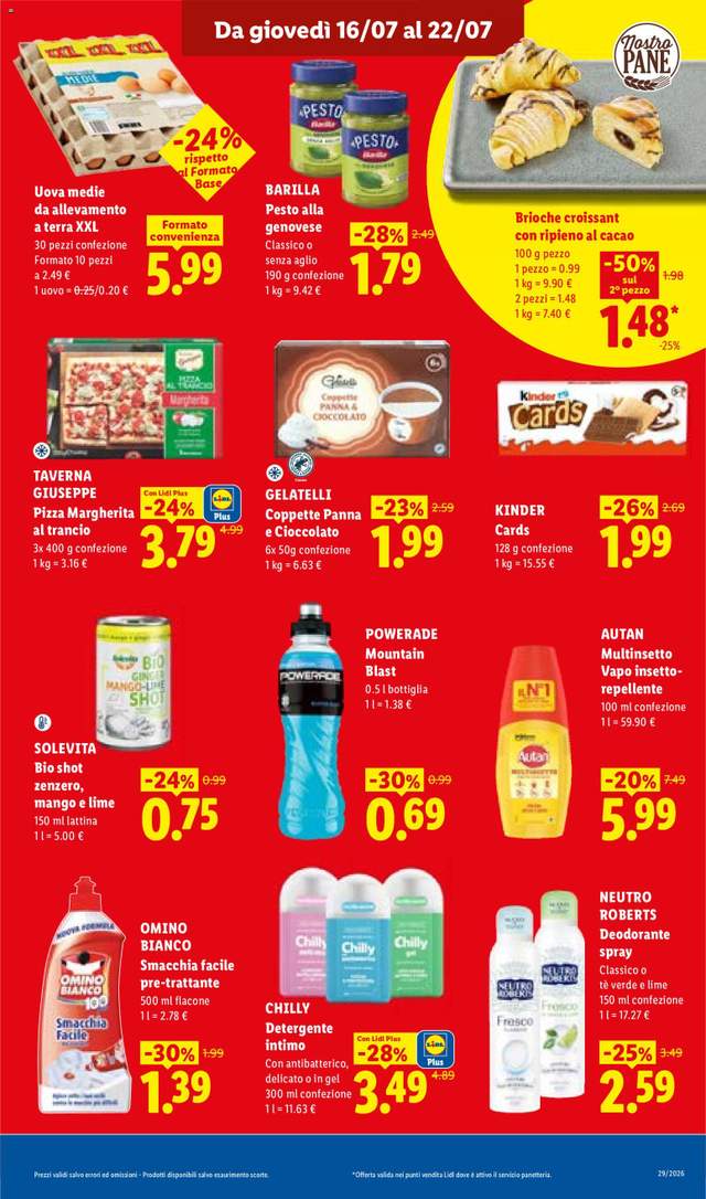 Nuovo volantino Lidl dal 16/07