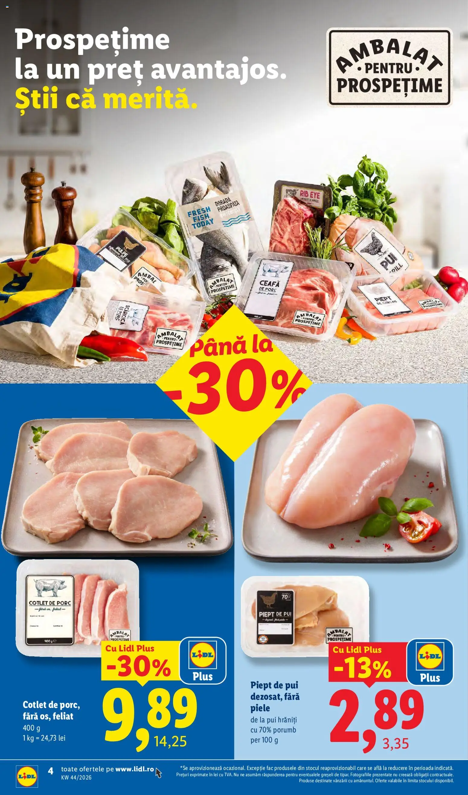 Previzualizarea de cataloage: Lidl Lidl Catalog valabil de la 26.10.2026 - Porumb, Pui, Plus, Cotlet, Piept de curcan