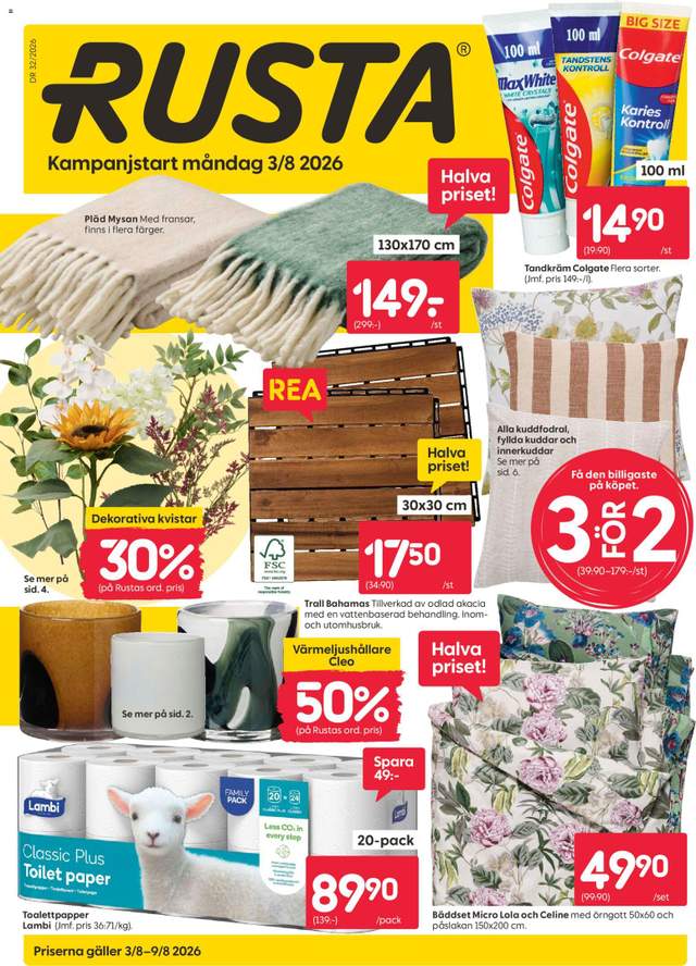 Nytt Rusta reklamblad från 03/08