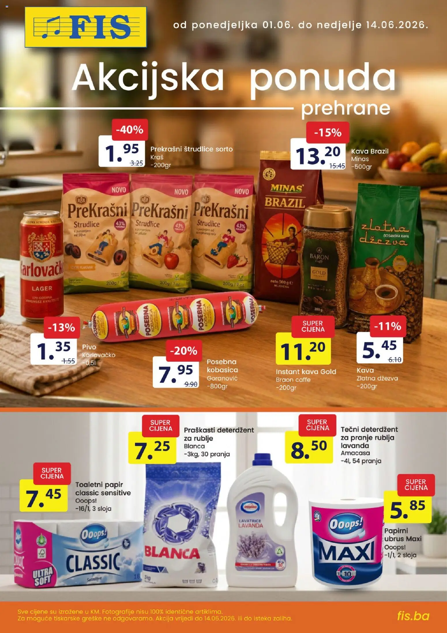 Pregled letka FIS Akcijska ponuda trgovine FIS vrijedi od 01.06.2026