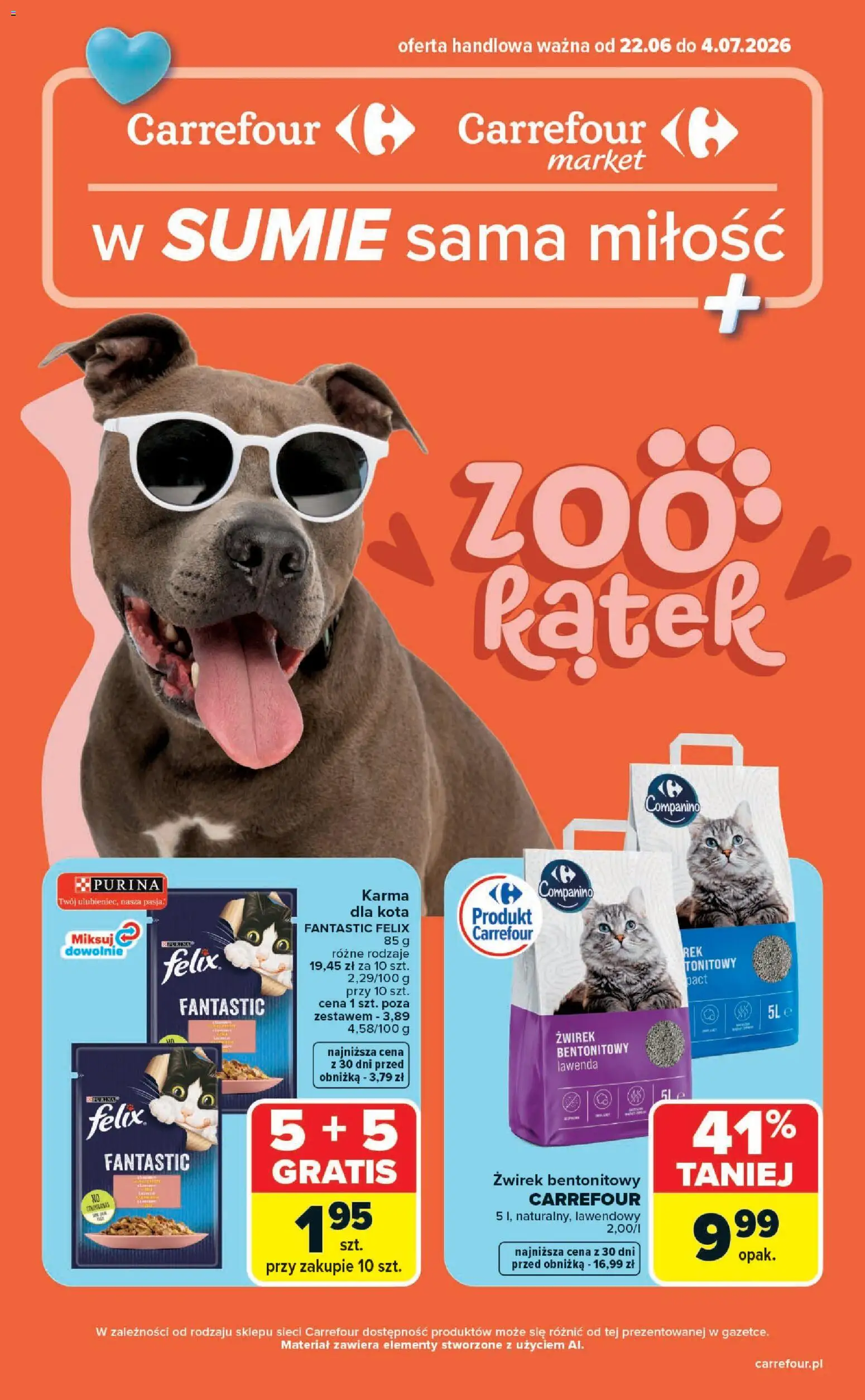 Pogląd gazetki "Carrefour gazetka - Zookątek" ze sklepu Carrefour ważnej od 22.06.2026