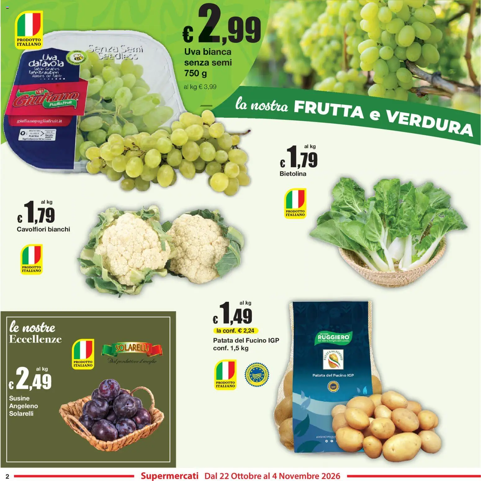 Anteprima dell'opuscolo Sì con Te volantino dal negozio Sì con Te valido da 22/10/2026 - Frutta, Uva, Susine