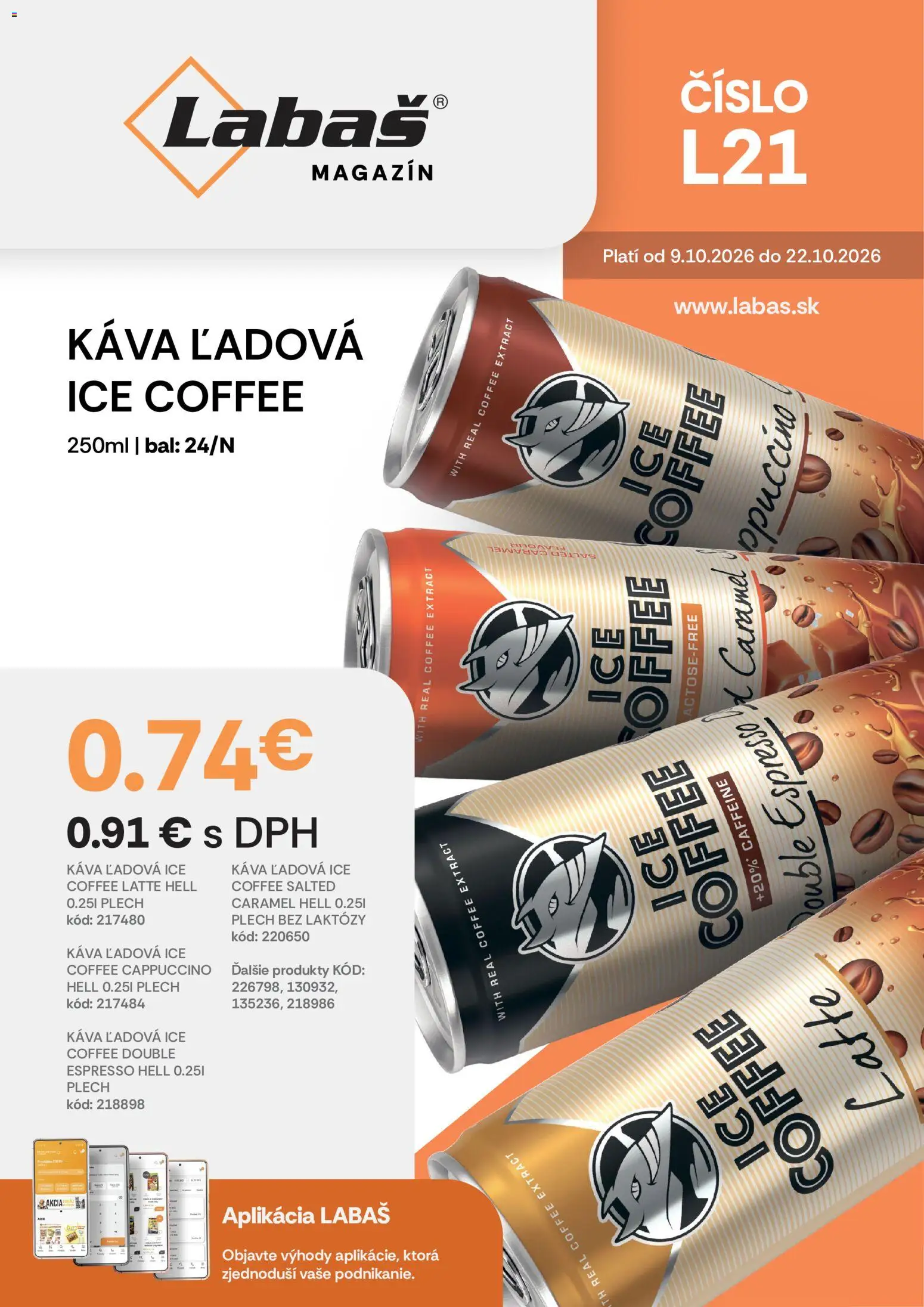 Náhľad Labaš letáku platného od 09.10.2026 - Káva, Cappuccino